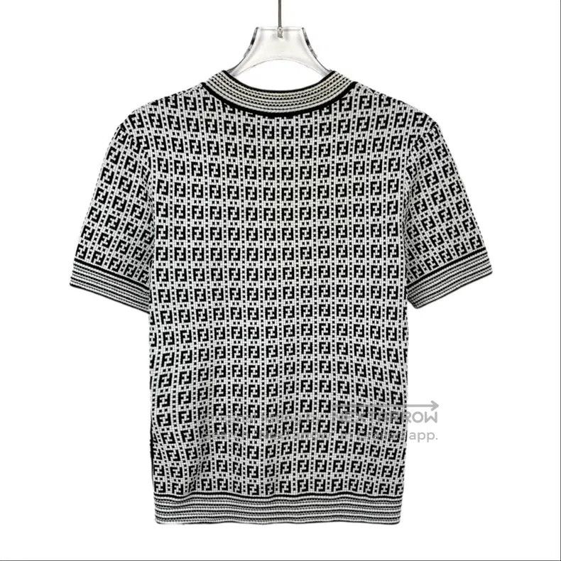 Fendi Fendi Black and white color-block floral pattern round-nec Size XS / US 0-2 / IT 36-38 - 2 Thumbnail