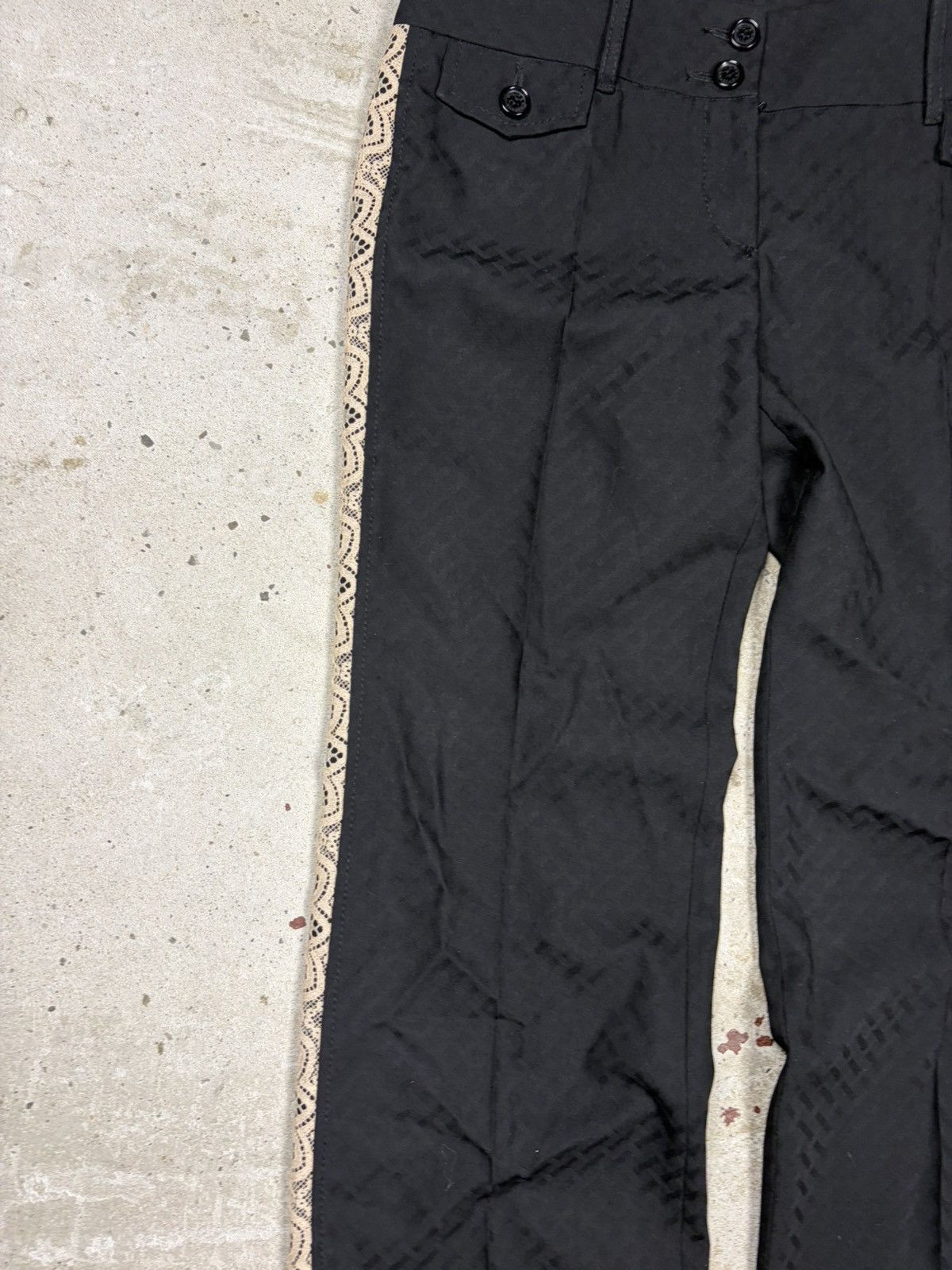 Dolce & Gabbana Dolce & Gabbana Black Casual Pants Lace Trims Stripe Size 30" / US 8 / IT 44 - 7 Thumbnail