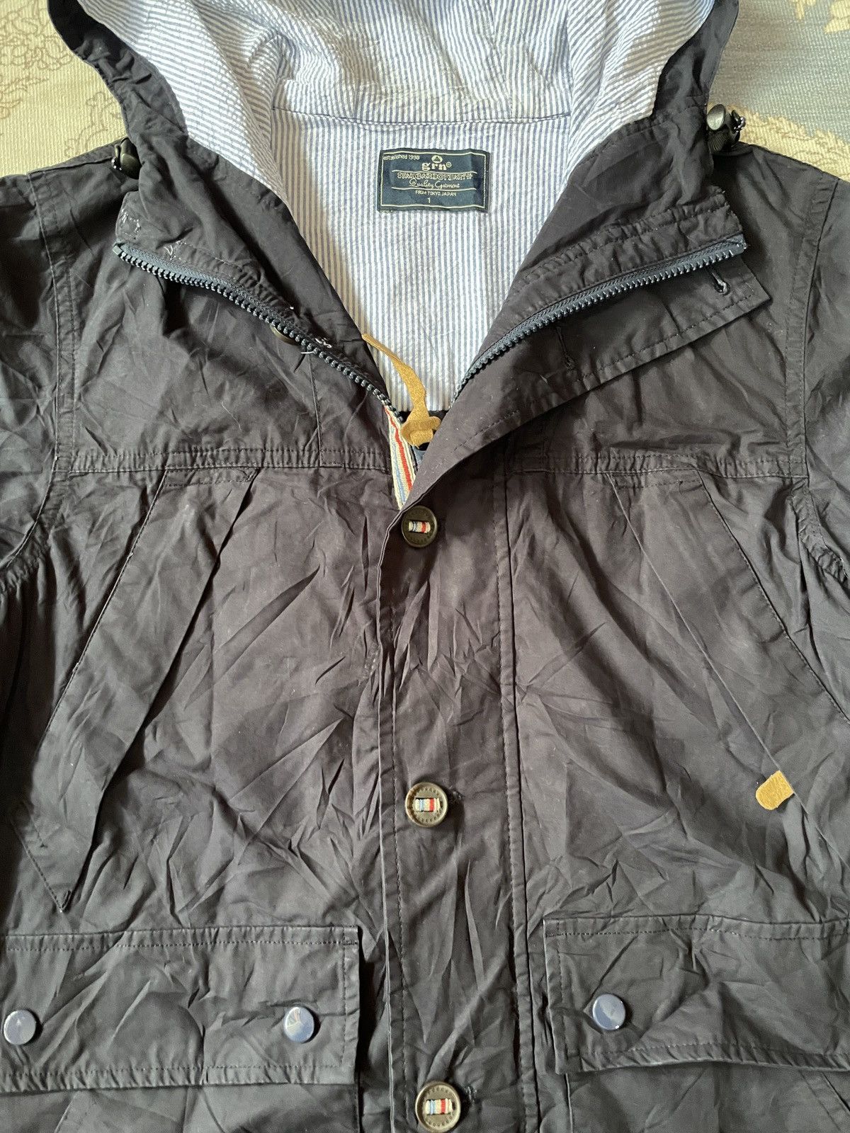 GRN Grn Tokyo Tactical Hooded Jacket Gorpcore slim fit menswear Size US S / EU 44-46 / 1 - 6 Thumbnail