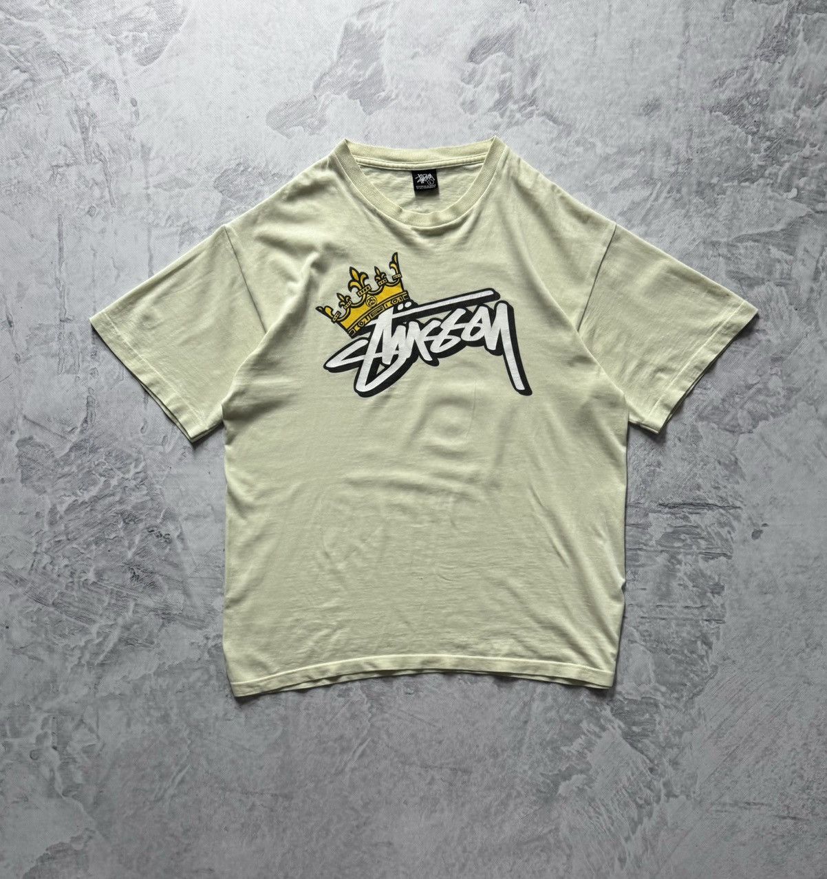 Vintage 90s Stussy Vintage Big Logo Crown Rare T-shirt Tee | Grailed