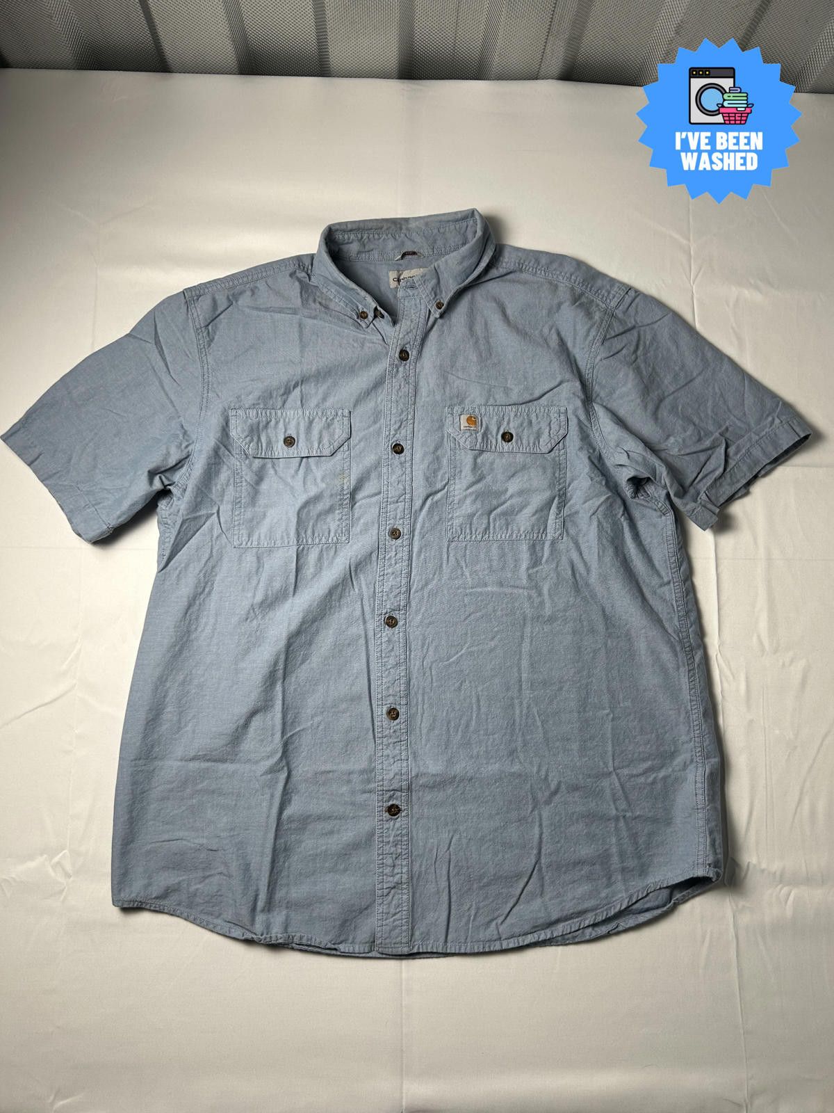 Carhartt Carhartt Pocket Shirt Heavyweight Overshirt Workwear Blue Size US XL / EU 56 / 4 - 1 Thumbnail
