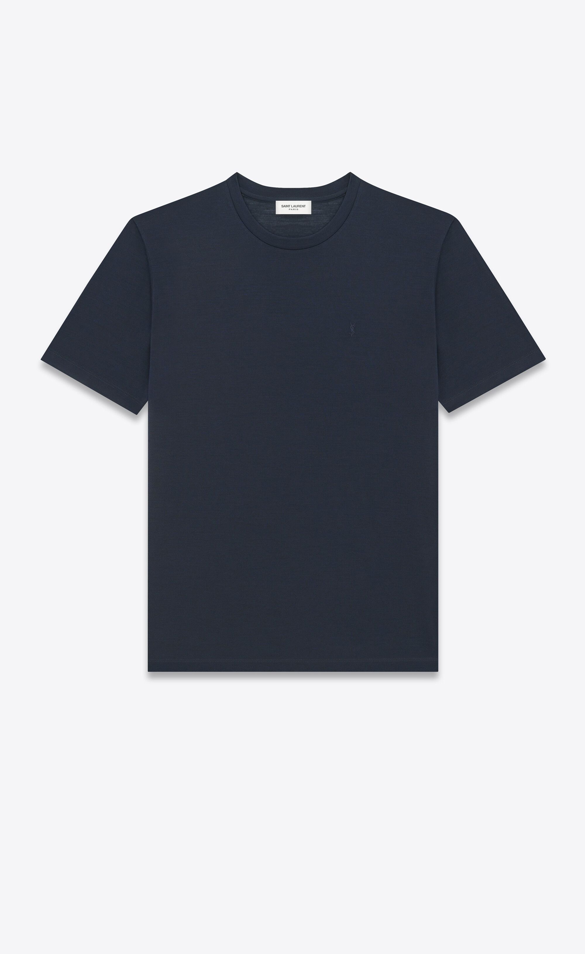 Saint Laurent Paris o1s1wg110625 737953 Cassandre T-Shirt in Wool Silk Jersey Size US L / EU 52-54 / 3 - 1 Thumbnail