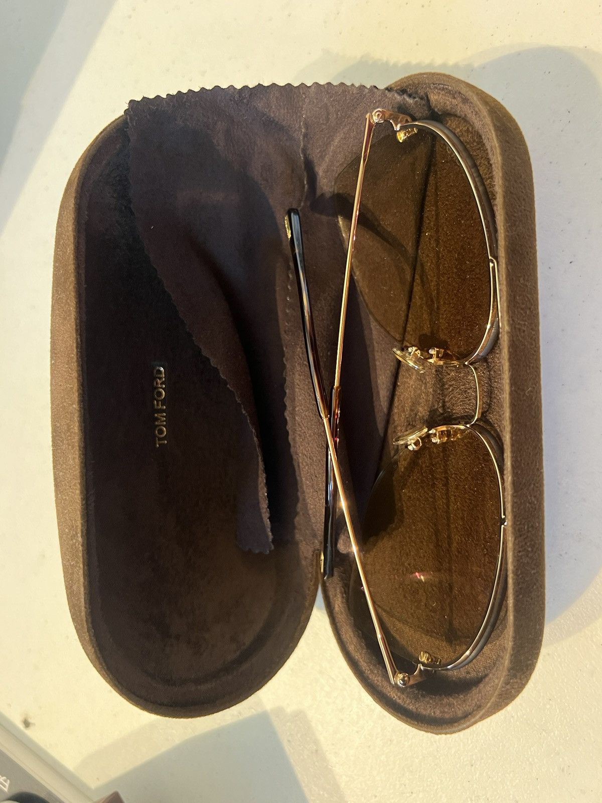 Tom Ford Brown Tom Ford aviator big sunglasses Size ONE SIZE - 2 Thumbnail