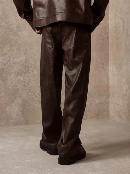 Japanese Brand Fujisaki x Shi Washed PU Skater fit Pants Size US 32 / EU 48 - 1 Thumbnail