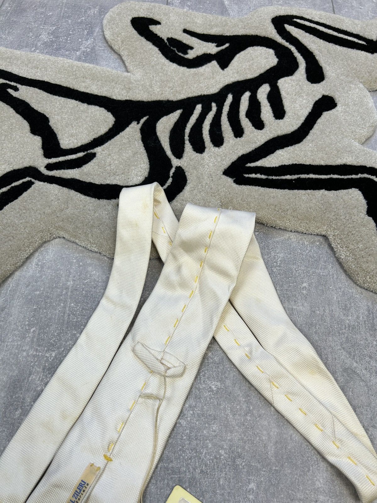 Pal Zileri × Vintage Mens Vintage Pal Zilleri tie luxury beige Size ONE SIZE - 6 Thumbnail