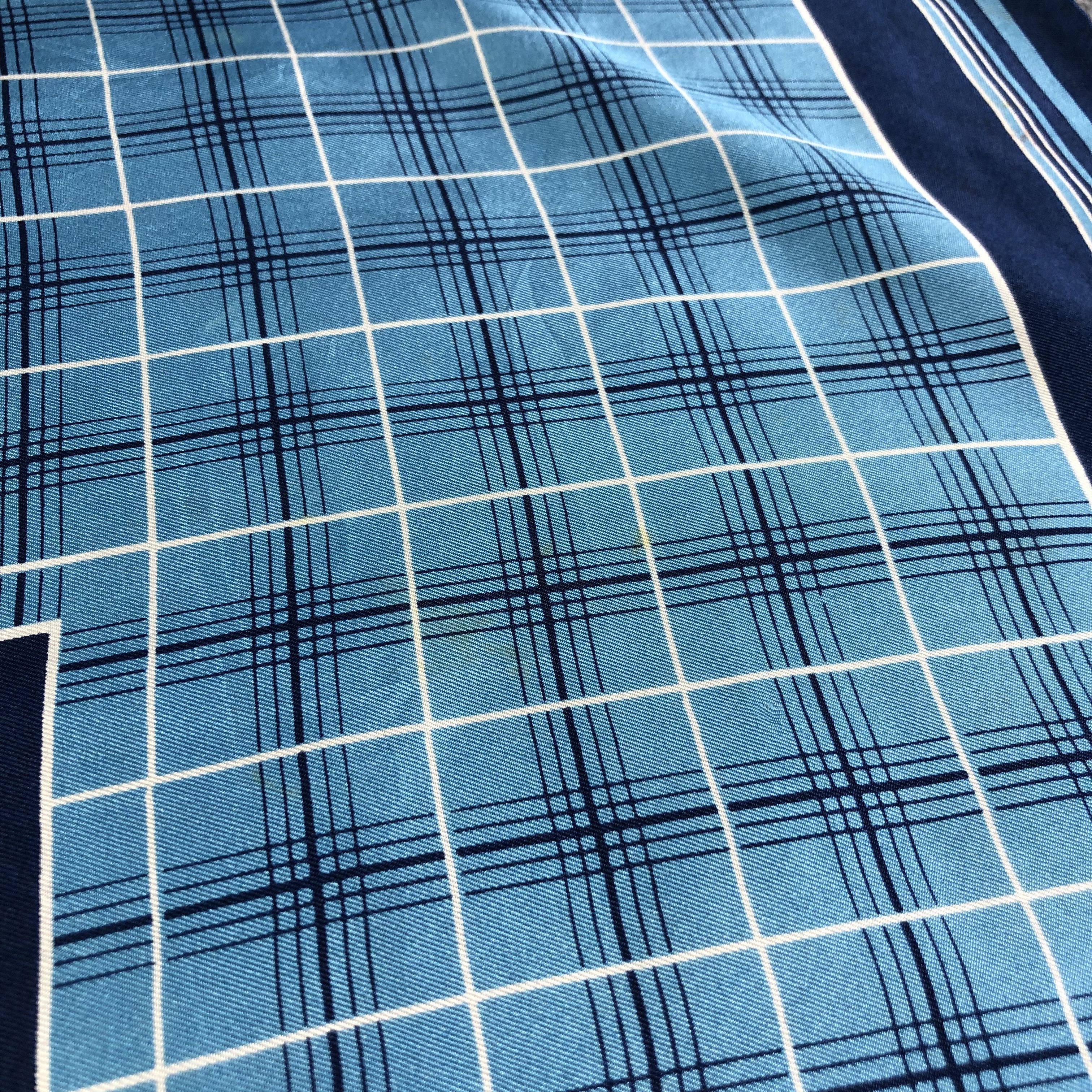 Japanese Brand Luxury Hand Rolled Tartan Silk Scarf M764 Size ONE SIZE - 8 Thumbnail