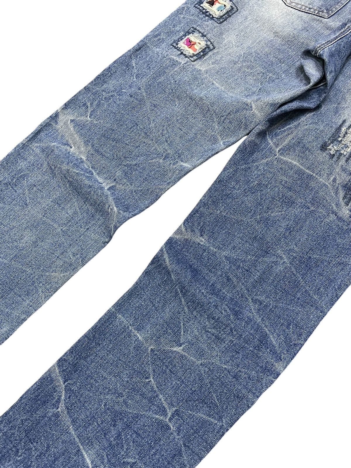 5351 POUR LES HOMMES × Hysteric Glamour Boro Heavy Stitched Japanese Brand Distressed Jeans Size US 30 / EU 46 - 14 Thumbnail