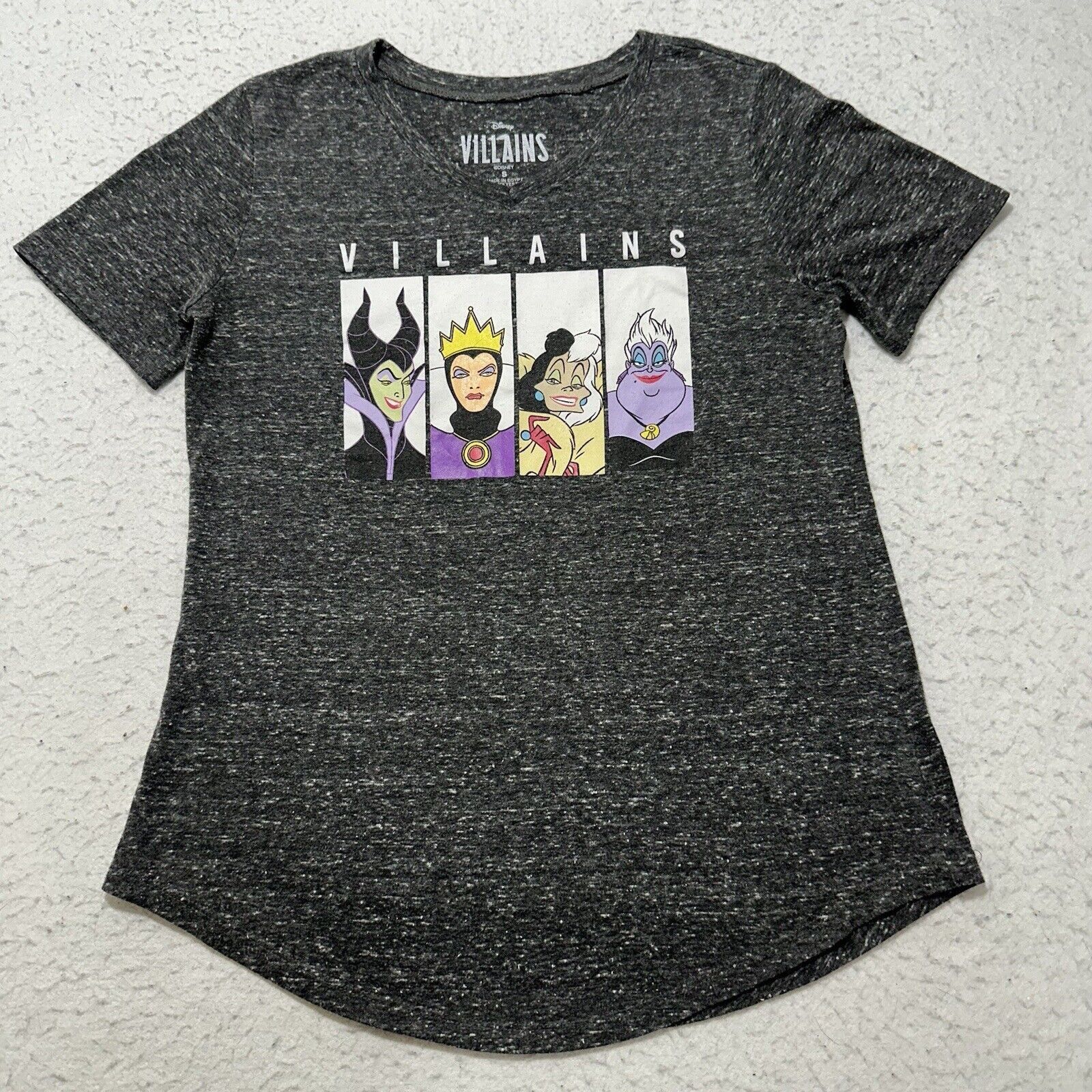 Disney Disney Small Villains Ursula V-Neck Gray Graphic T Shirt Size S / US 4 / IT 40 - 1 Thumbnail