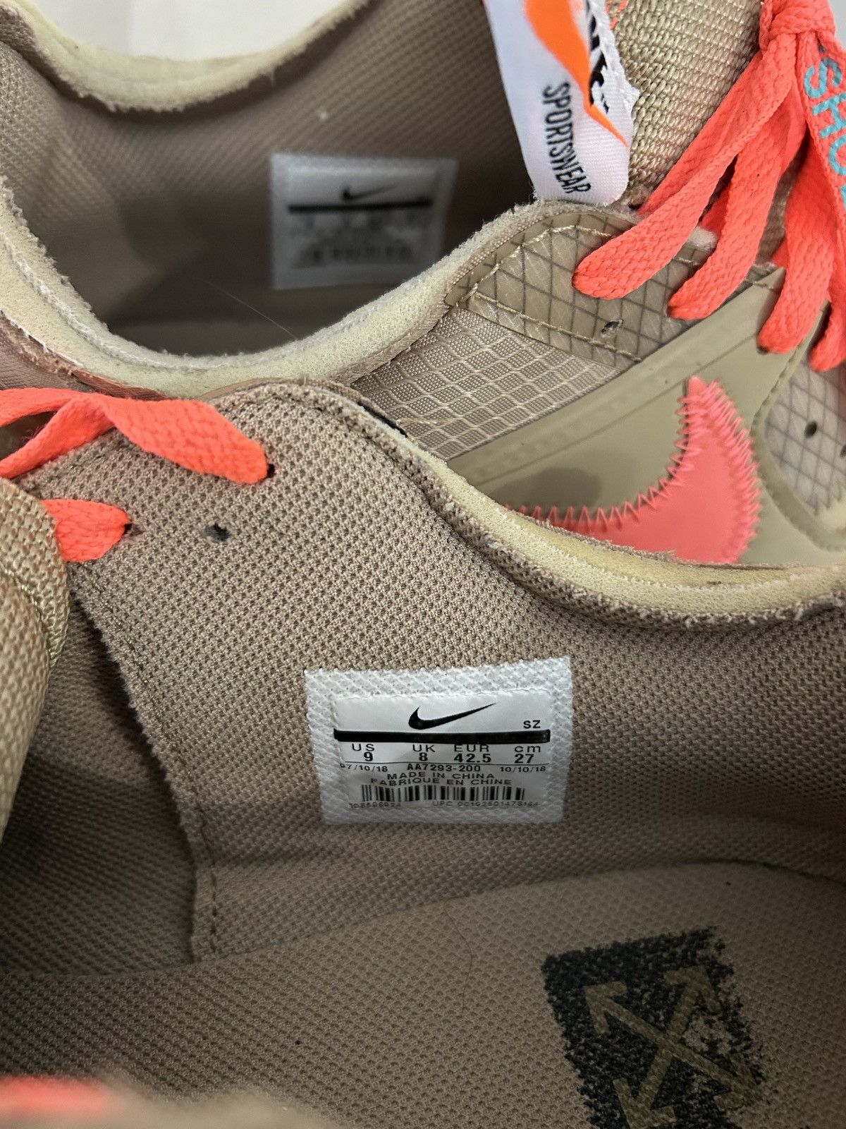 Nike × Off-White Nike Off White Airmax 90 Desert Ore Size US 9 / EU 42 - 5 Thumbnail