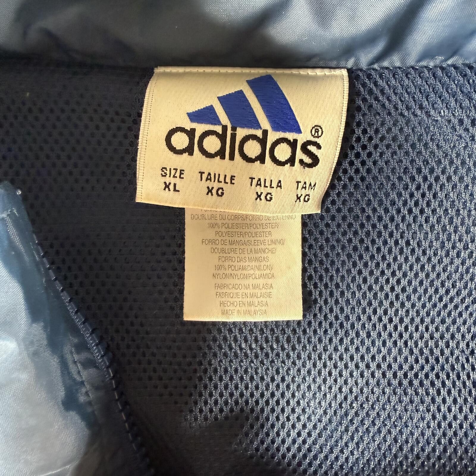 Adidas Adidas Jacket Men's XL Grey Navy 2000 Vintage Windbreaker Size US XL / EU 56 / 4 - 2 Thumbnail