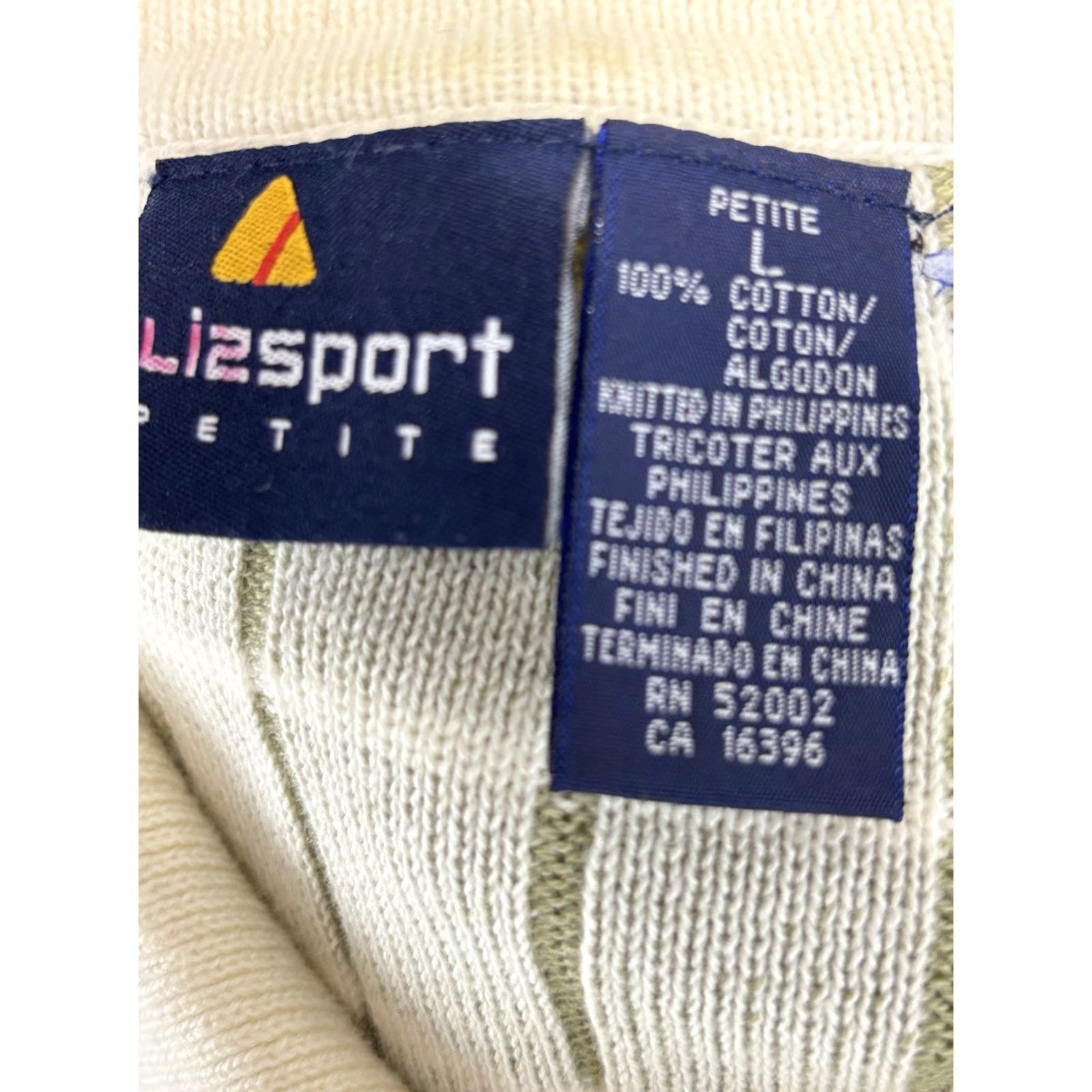 Vintage VINTAGE Liz Sport Sweater Vest Women’s Petite L Green Check College Soft Girl Indie 90s Cottage Core Knit Collared Sleeveless Cotton Vest Womens Size L / US 10 / IT 46 - 8 Thumbnail