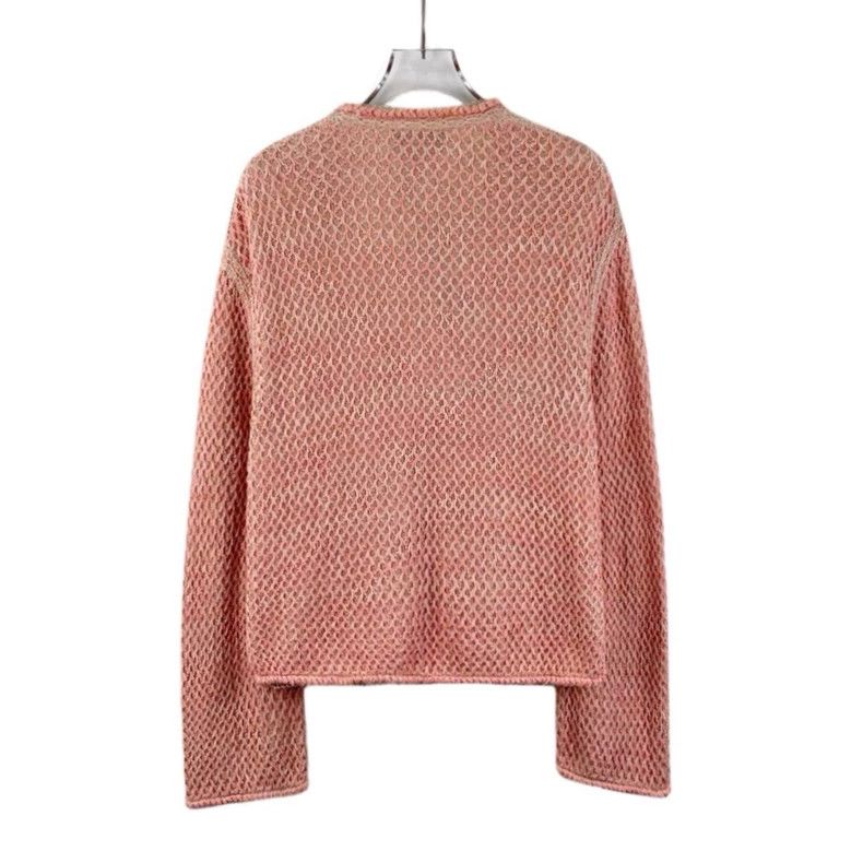 Chanel Chanel Pink mulberry silk V-neck long-sleeved knitted card Size XS / US 0-2 / IT 36-38 - 2 Thumbnail