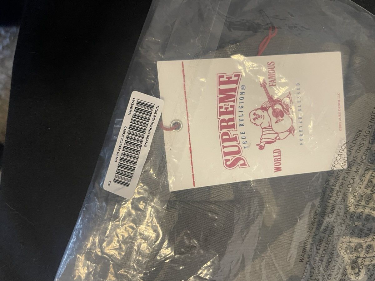 Supreme × True Religion Supreme x True Religion Olive Camo Beanie Size ONE SIZE - 7 Thumbnail