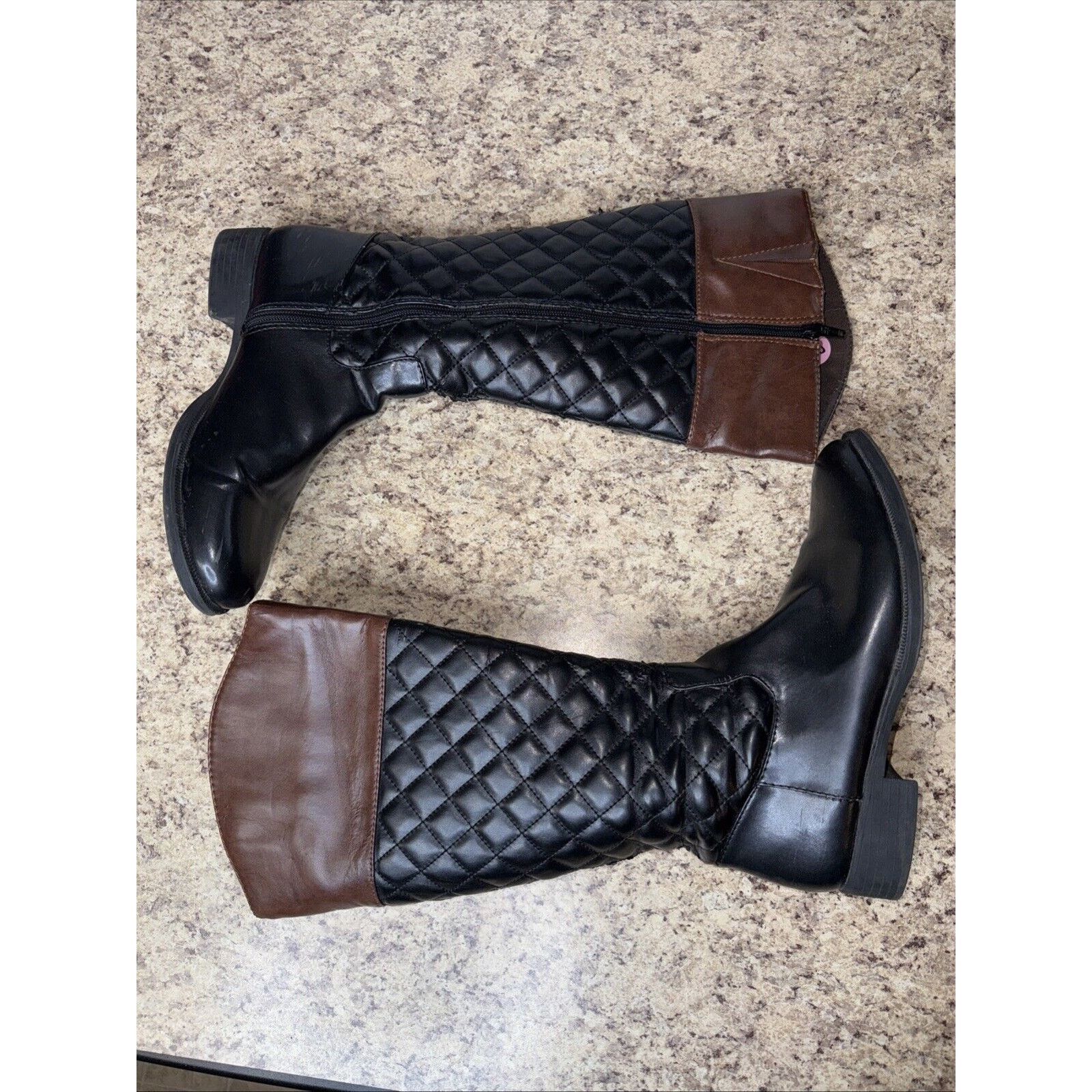 Apt. 9 Apt. 9 Tall Quilted Vegan Bristol Knee High Boots Women’s 9M Size US 9 / IT 39 - 7 Thumbnail