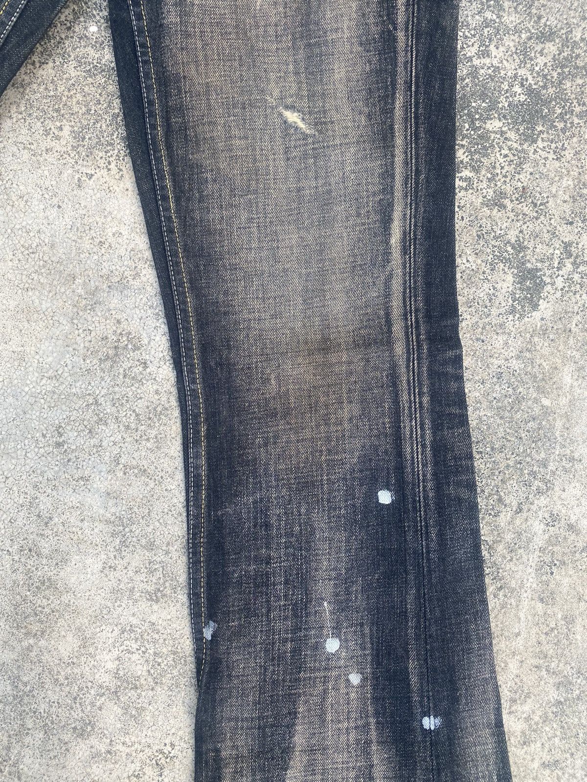 If Six Was Nine × Japanese Brand Flare Jeans Varosh Honeycomb Mud Painted Bootcut Size US 32 / EU 48 - 7 Thumbnail