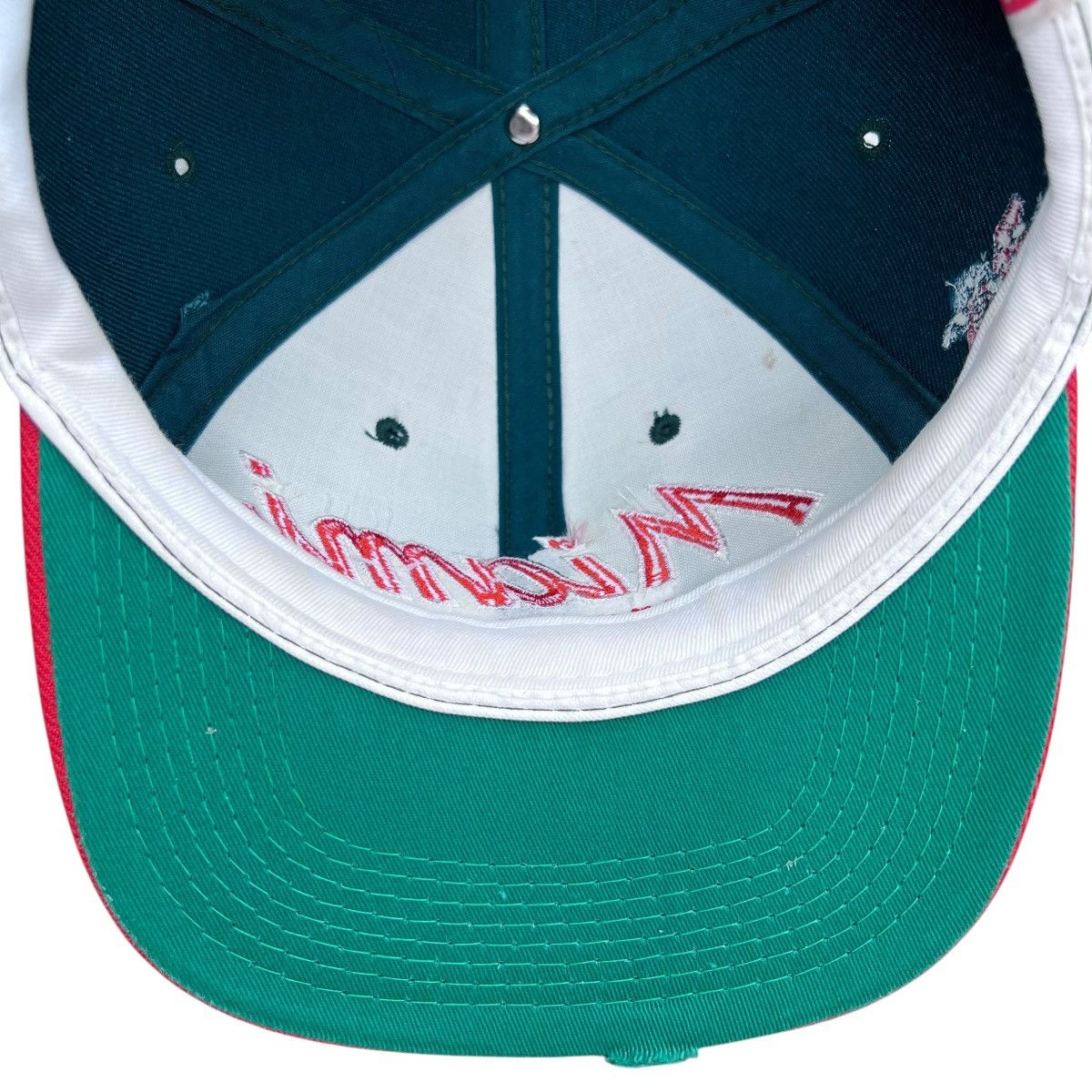 NCAA × Sports Specialties × Vintage 90s NCAA Miami Hurricanes Script Sports Specialties Snapback Size ONE SIZE - 8 Thumbnail