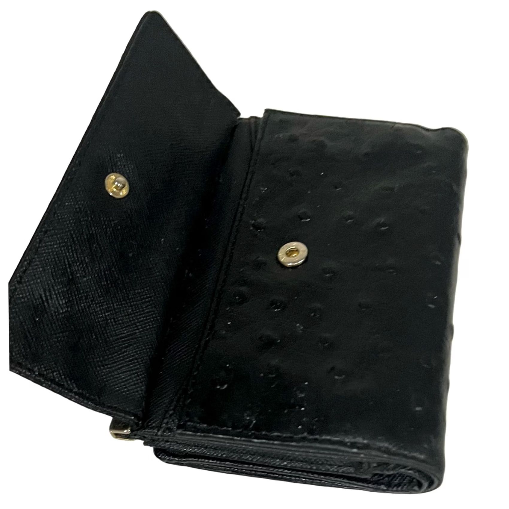 Vintage Antonio Melani Wallet Women Black Leather Textured Bifold Clutch Size ONE SIZE - 6 Thumbnail