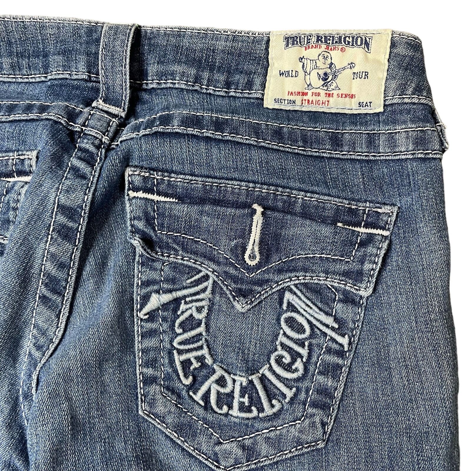 True Religion True Religion Straight Leg Jeans Size 27" / US 4 / IT 40 - 8 Thumbnail