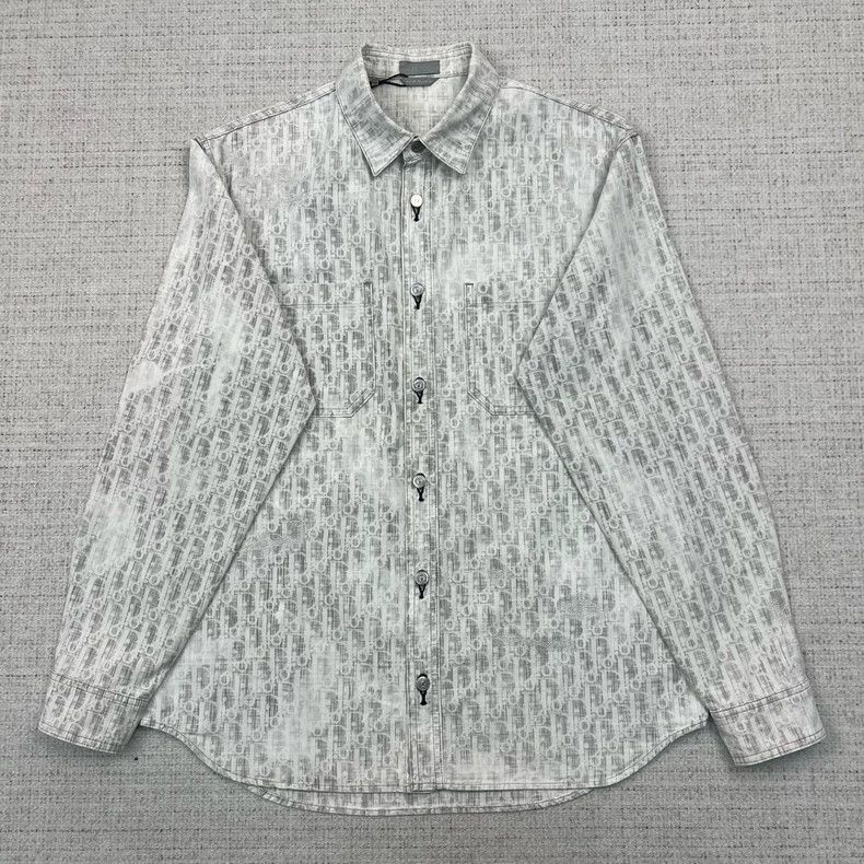 Dior Dior Old flower full print fade old loose long-sleeved deni Size US XXS / EU 40 - 1 Thumbnail