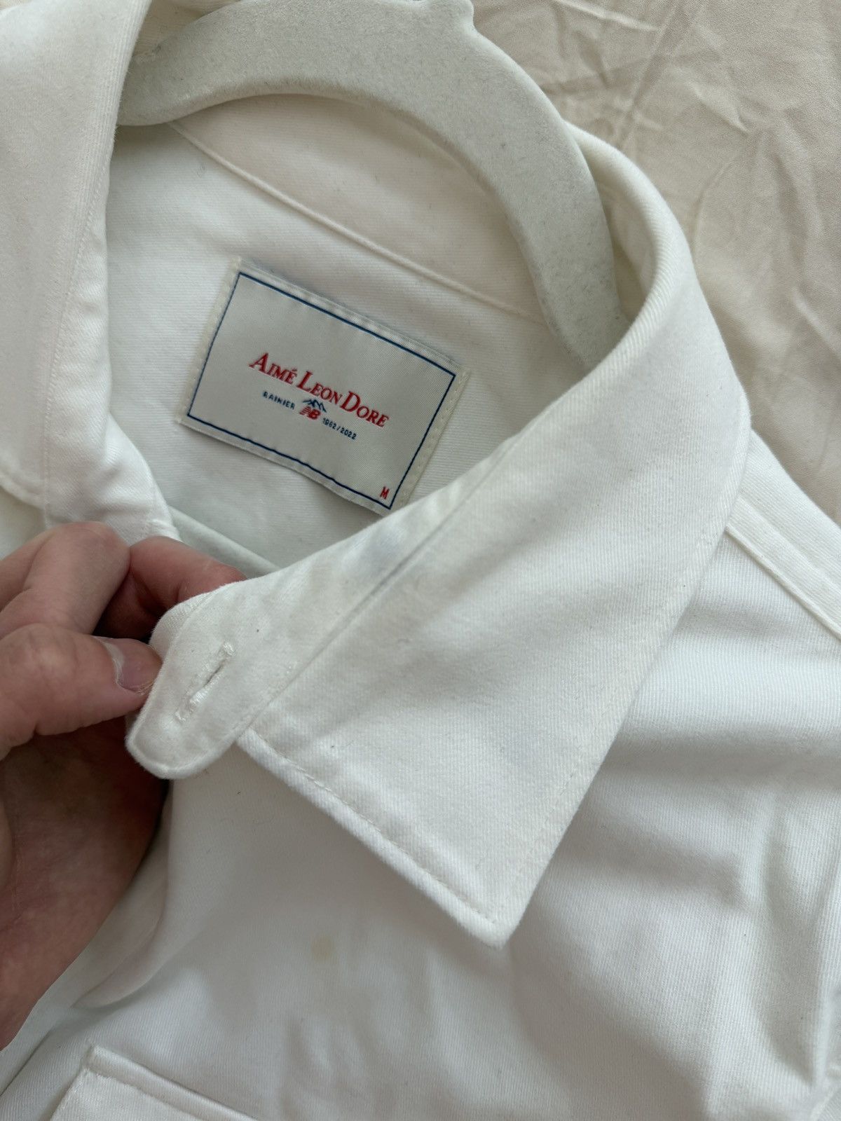 Aime Leon Dore × New Balance Aimé Leon Dore x New Balance Brushed Cotton White Overshirt Size US M / EU 48-50 / 2 - 10 Thumbnail