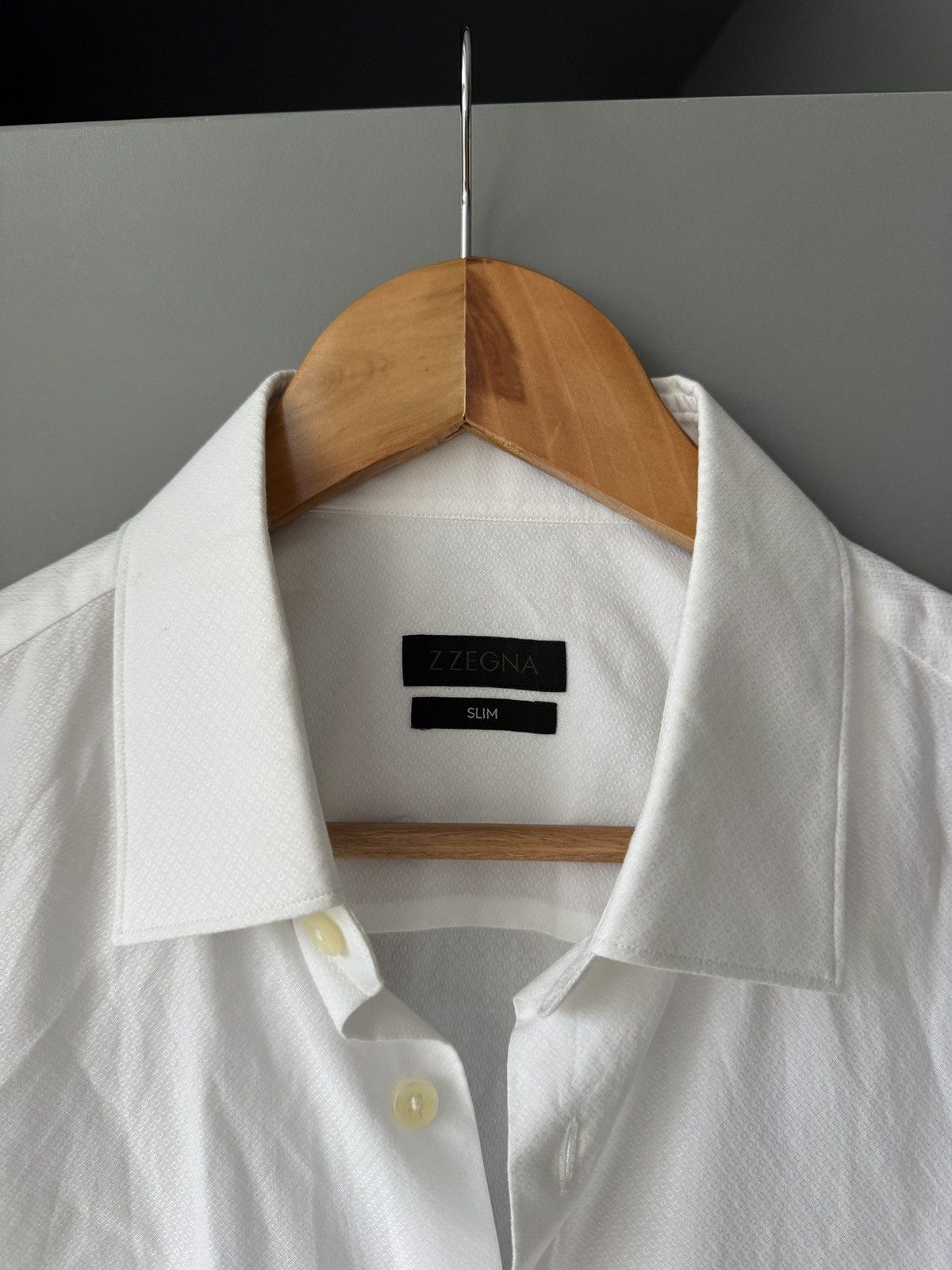 Ermenegildo Zegna × Z Zegna Z Zegna Classic White Cotton Slim Shirt Size 40 Size US XS / EU 42 / 0 - 2 Thumbnail