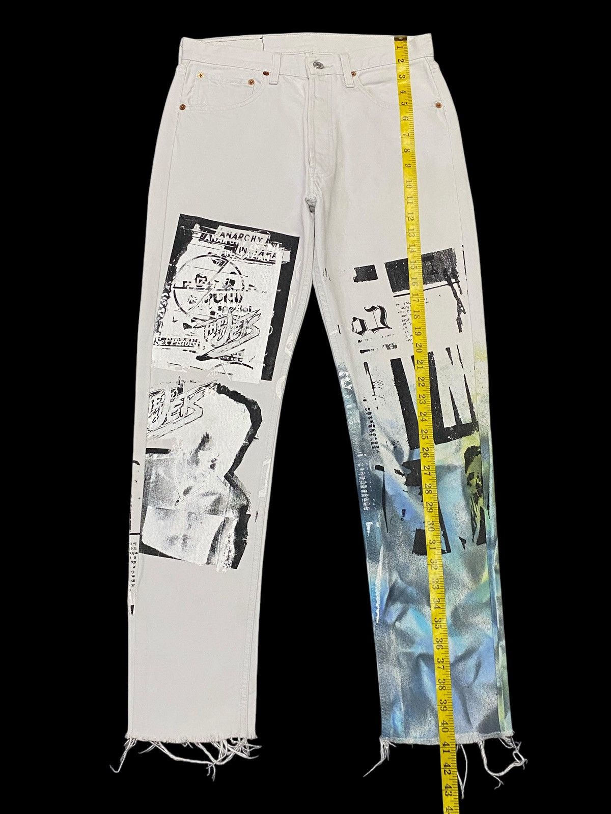 Japanese Brand × Levi's Levi’s X Cote Mer Printed “Sex Pistol” Anarchy In The Japan Size US 30 / EU 46 - 17 Thumbnail