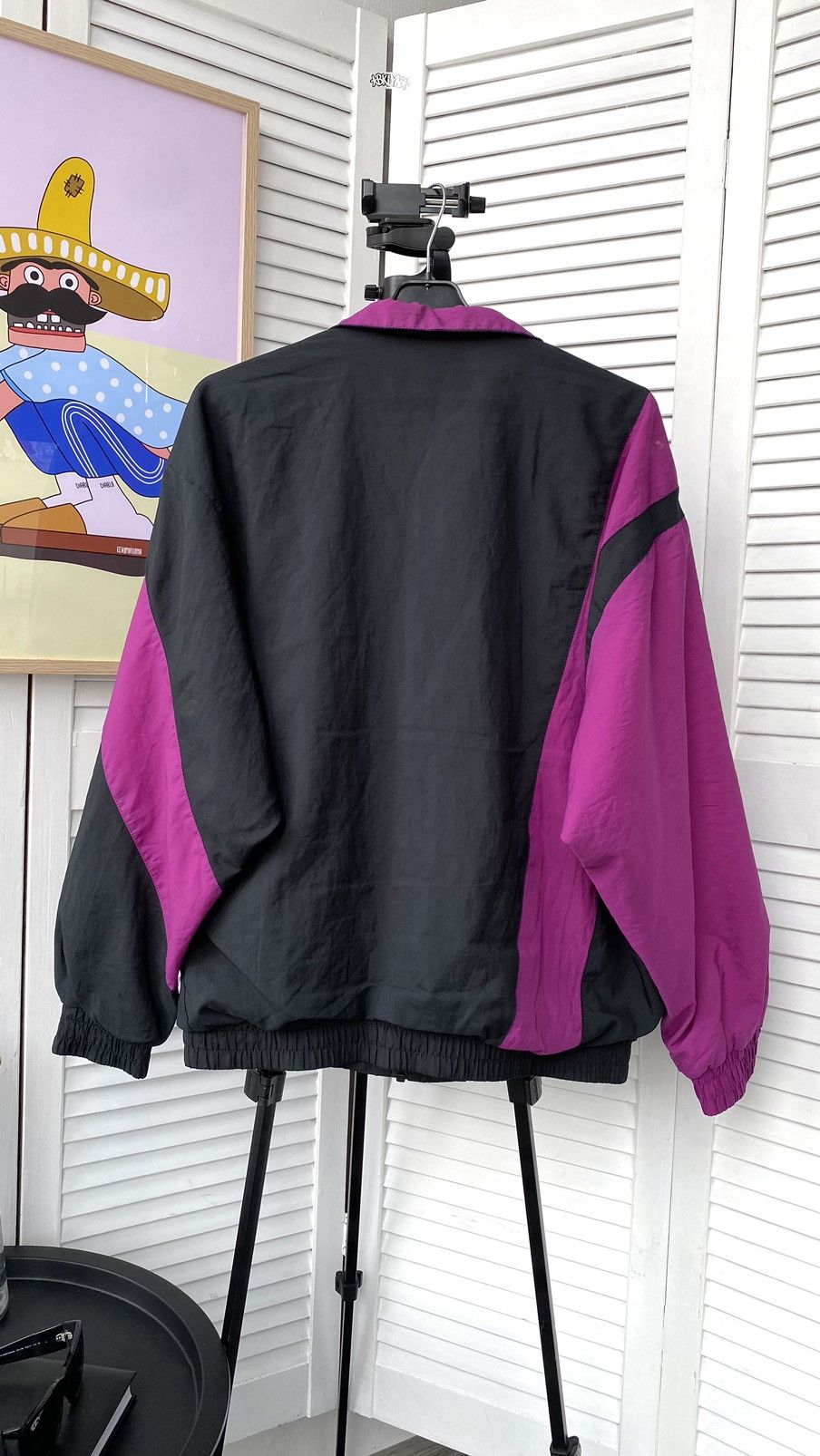 Puma × Vintage Vintage Puma Track Retro Jacket 90s 80s Black Purple Size US S / EU 44-46 / 1 - 3 Thumbnail