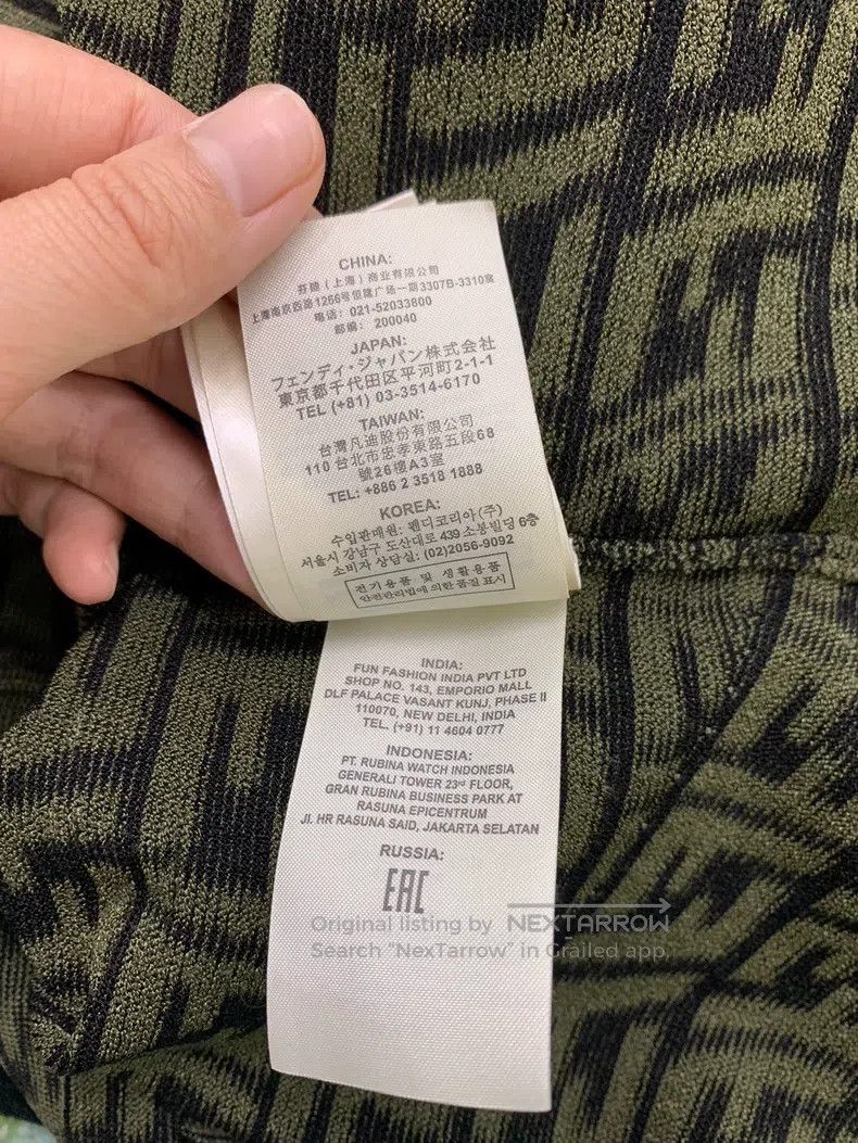 Fendi Fendi Green monogrammed knit short sleeve Size XS / US 0-2 / IT 36-38 - 8 Thumbnail