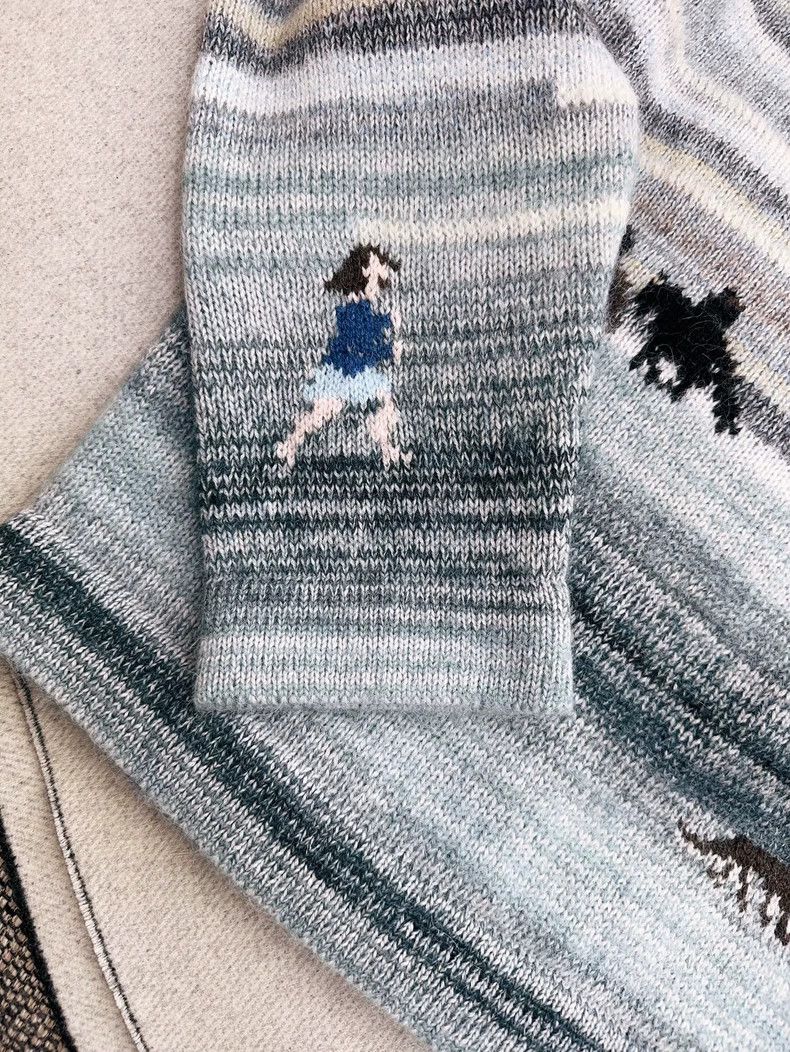Chanel Chanel 24k gray cashmere bird sea view pattern knitted one Size XXS / US 00 / IT 34 - 3 Thumbnail