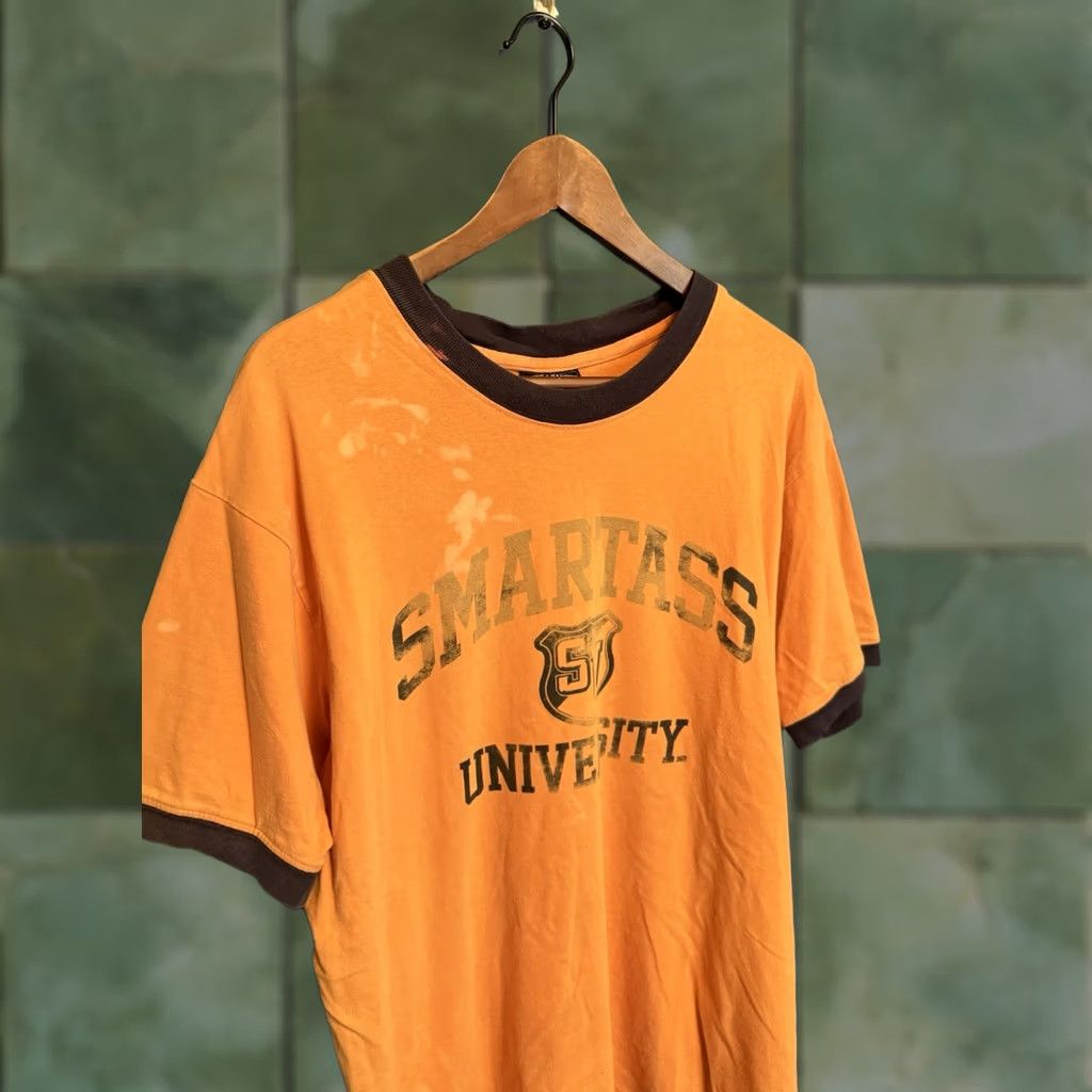 Vintage Y2K Steve And Barry’s T-Shirt Orange XL Mens Funny Ringer Tee Shirt Size XL Size US XL / EU 56 / 4 - 1 Thumbnail