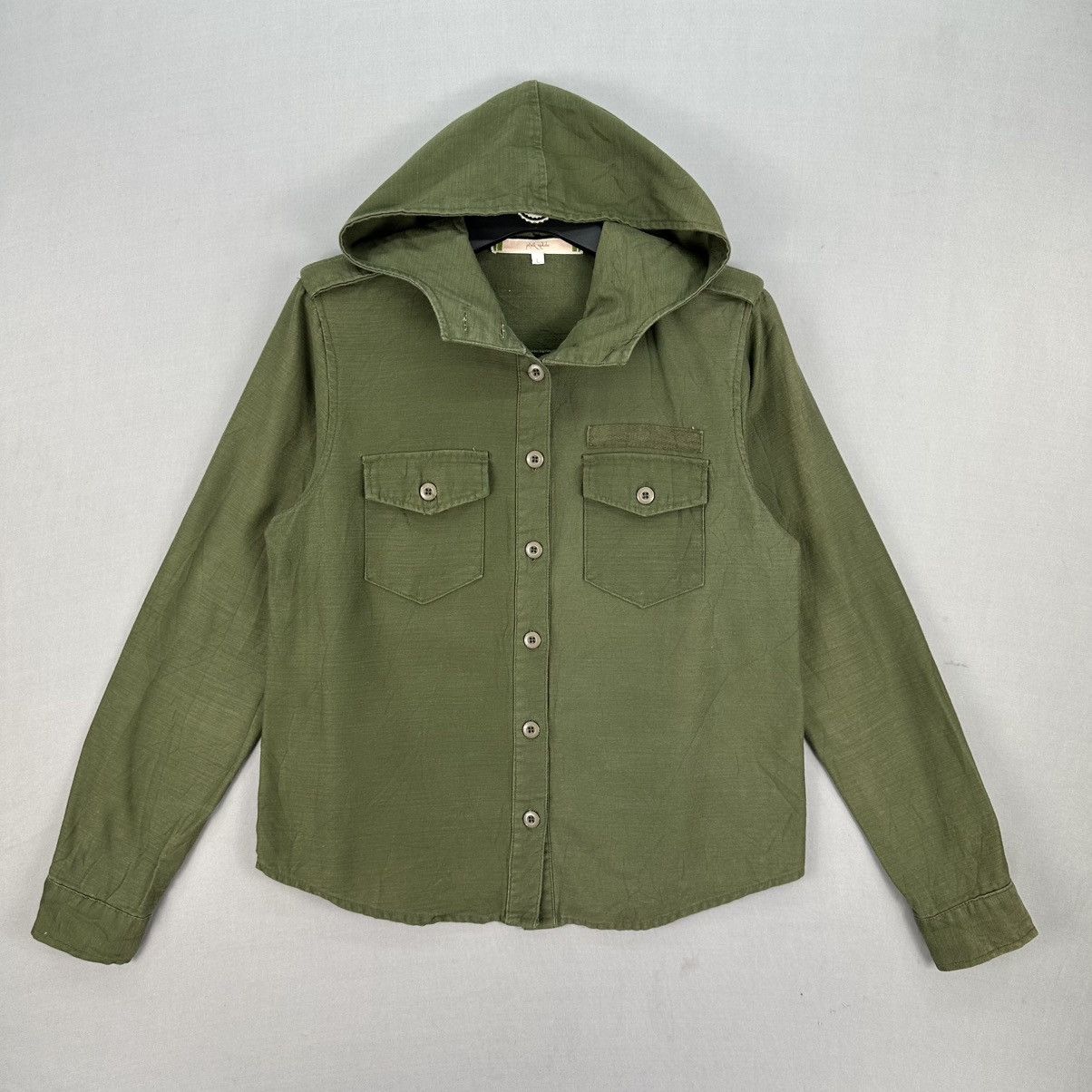 Japanese Brand Vintage OG Military Style Jacket Hoodie Cotton Sateen Size XS / US 0-2 / IT 36-38 - 1 Thumbnail