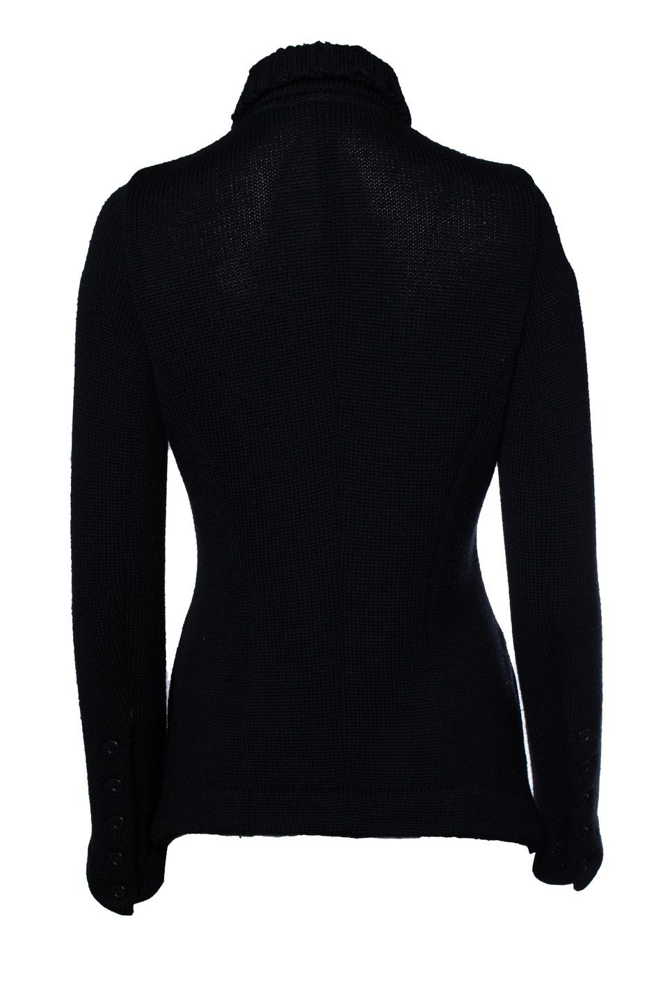 Y's Ys, black knitted cardigan Size L / US 10 / IT 46 - 3 Thumbnail