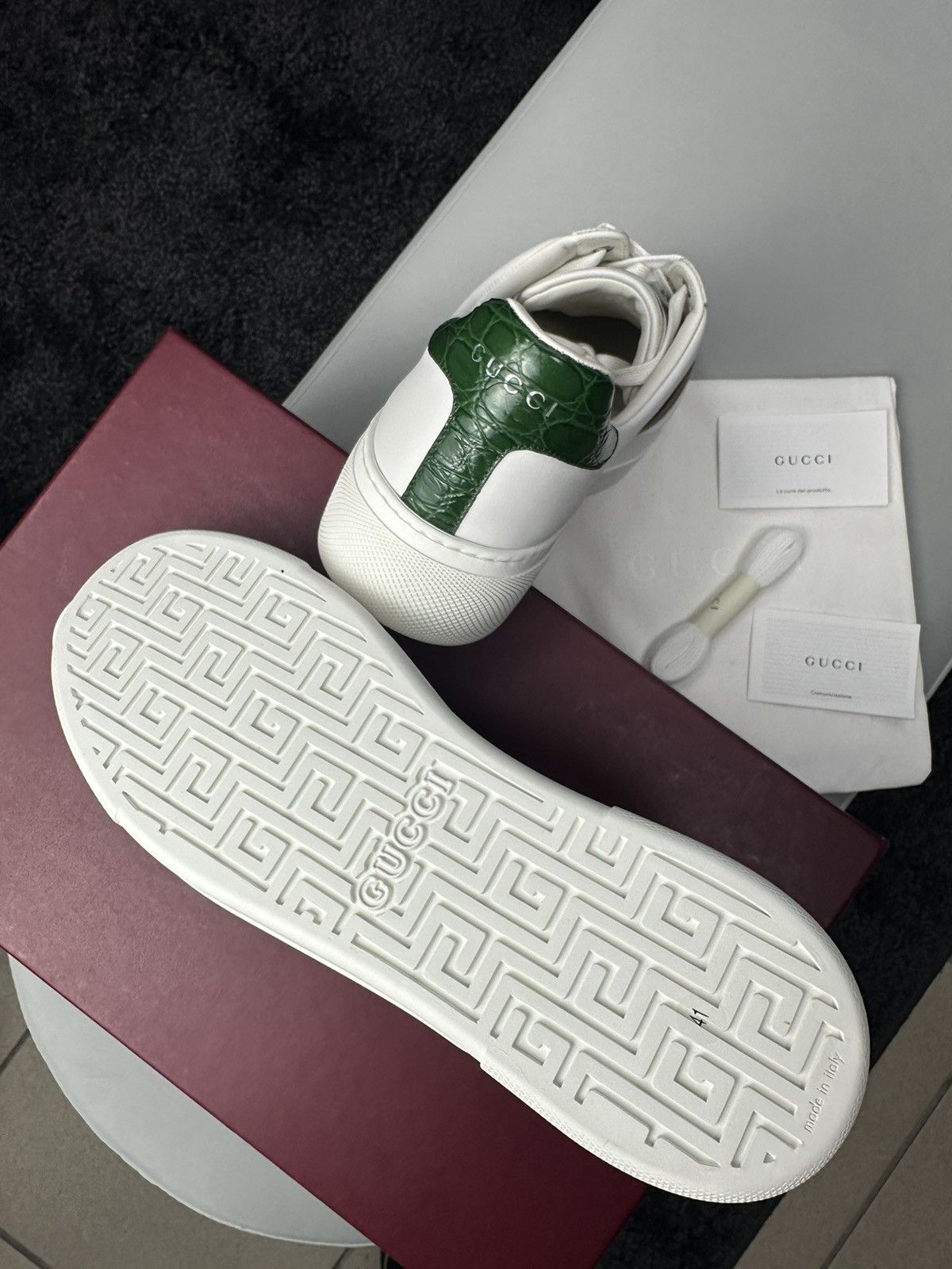Gucci Gucci ACE Sneakers High Sole White Color Size 41 NEW Size US 8 / EU 41 - 8 Thumbnail
