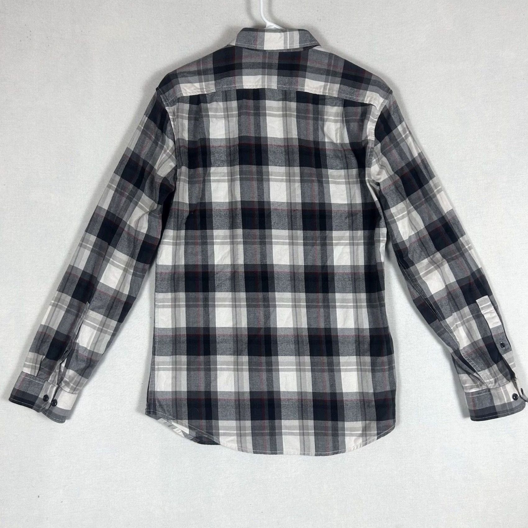 Eddie Bauer Eddie Bauer Womens Plaid Long Sleeve Button-Up Shirt Slim Fit Gray Size S Size S / US 4 / IT 40 - 5 Thumbnail