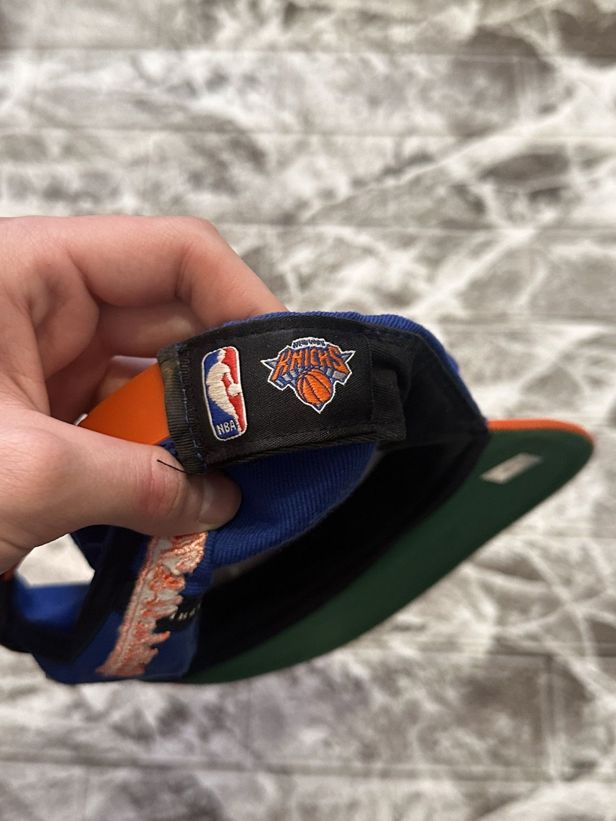 New York Yankees Vintage New York Knicks Snapback Hat - Blue/Orange Size ONE SIZE - 12 Thumbnail