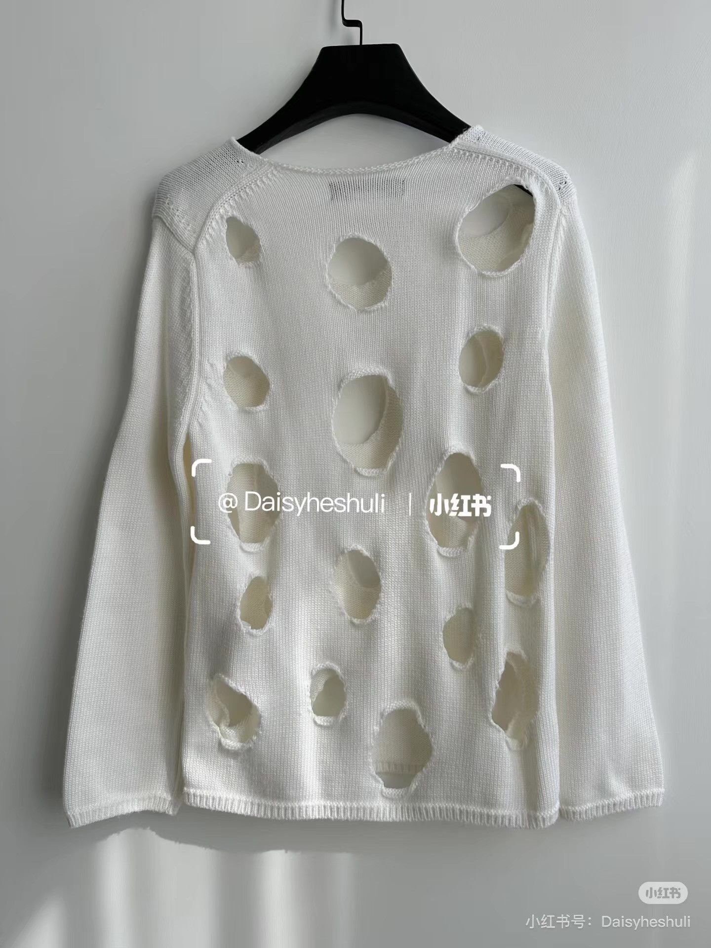 Comme des Garcons Comme des Garçons CDG Black Hollow-out Knit Sweater Ｑ24 Size XS / US 0-2 / IT 36-38 - 2 Thumbnail