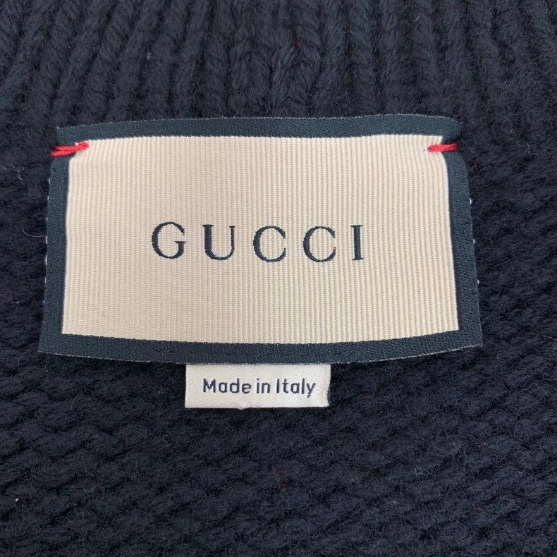 Gucci GucciBlack striped wool single-breasted long-sleeved knitte Size US XXL / EU 58 / 5 - 7 Thumbnail