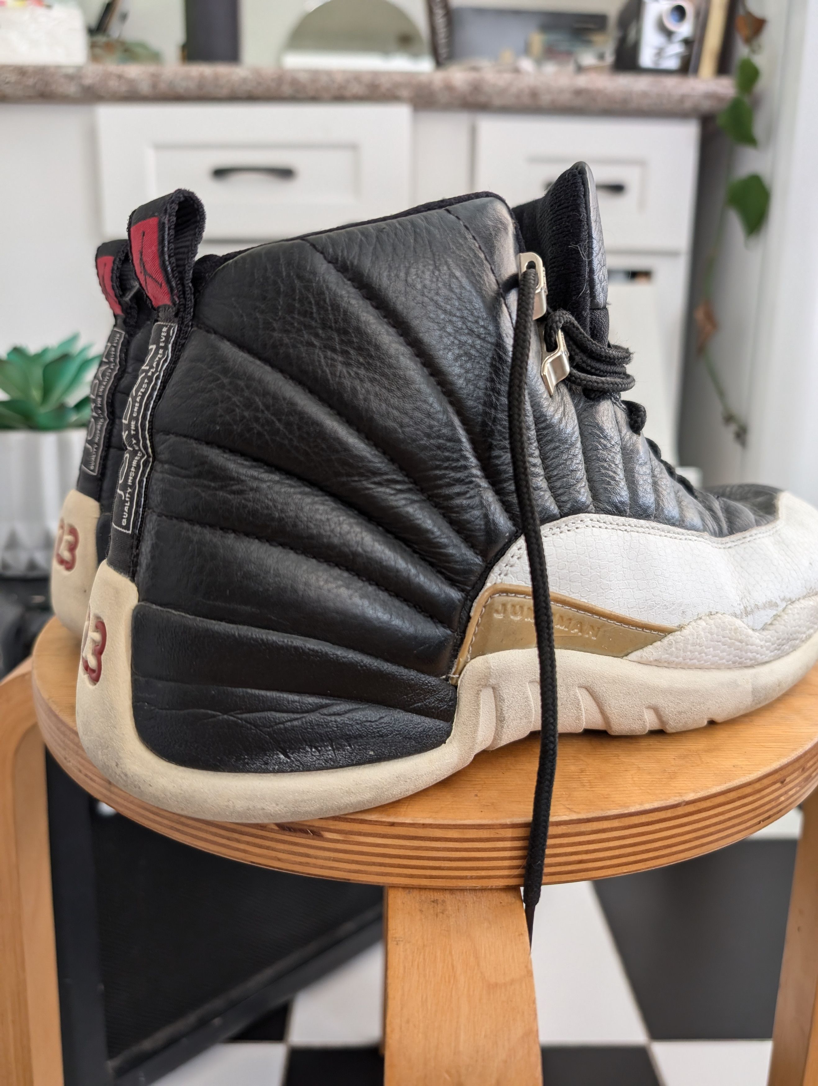 Jordan Brand Air Jordan 12 Playoffs Retro Black White (2003) Size US 10.5 / EU 43-44 - 2 Thumbnail