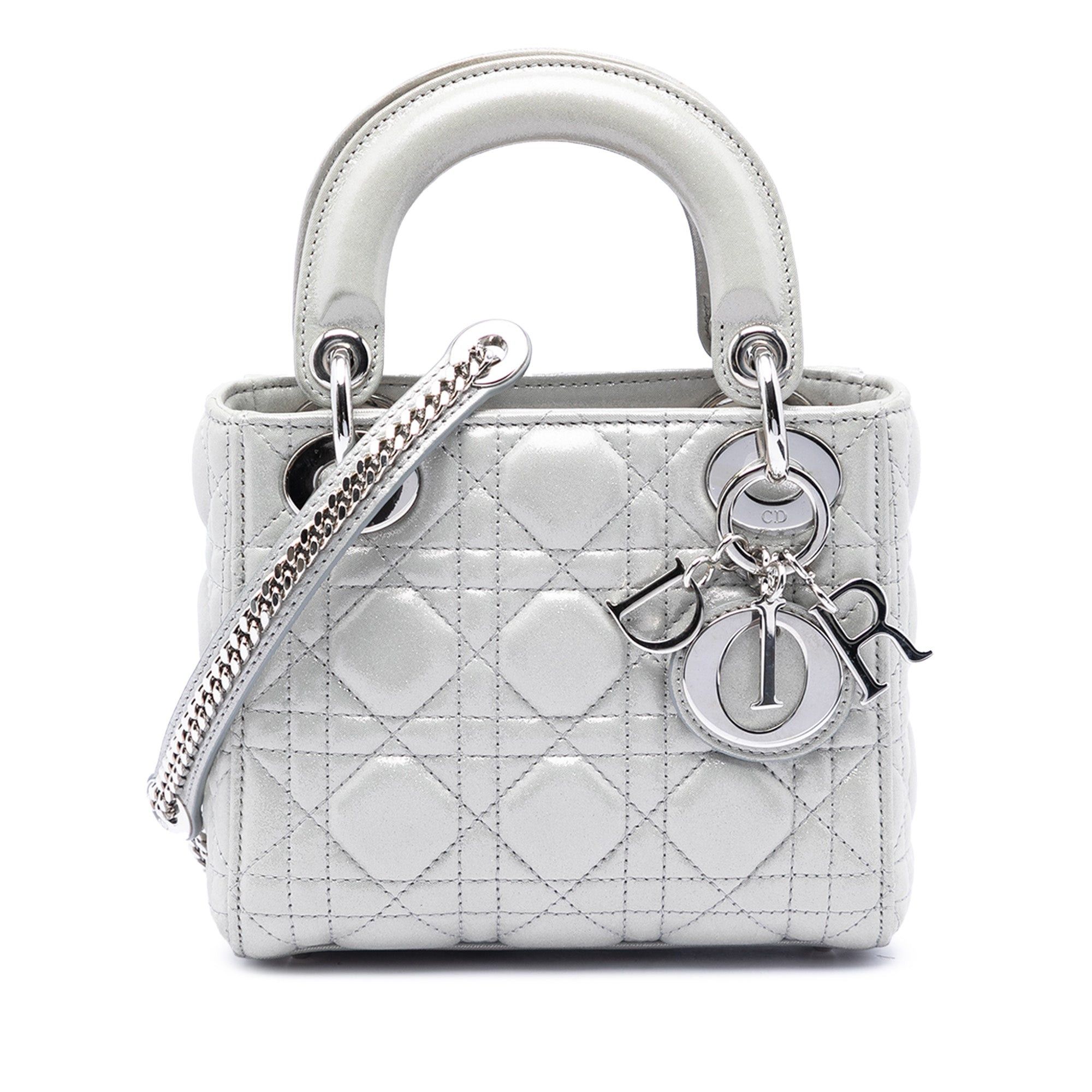 Dior Mini Iridescent Lambskin Cannage Lady Dior Size ONE SIZE - 1 Thumbnail