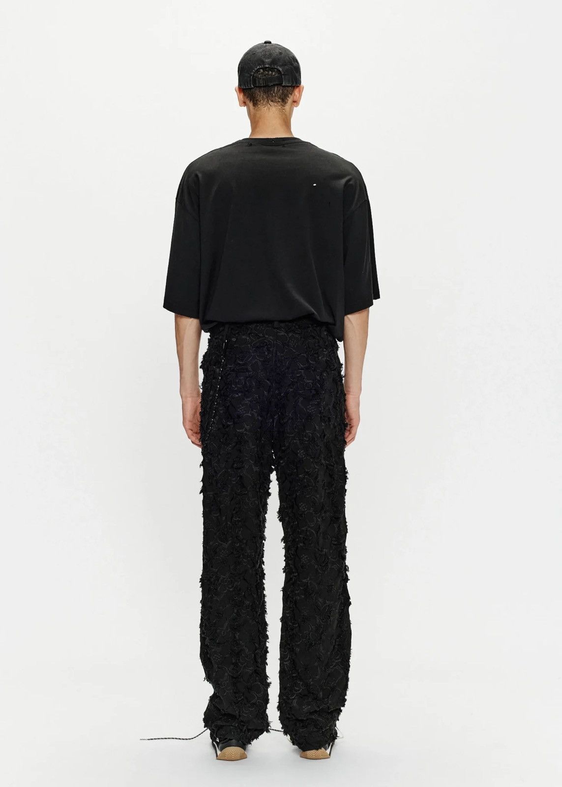 Song For The Mute Song for the mute 24.2 Black Textured Trousers Size US 32 / EU 48 - 8 Thumbnail
