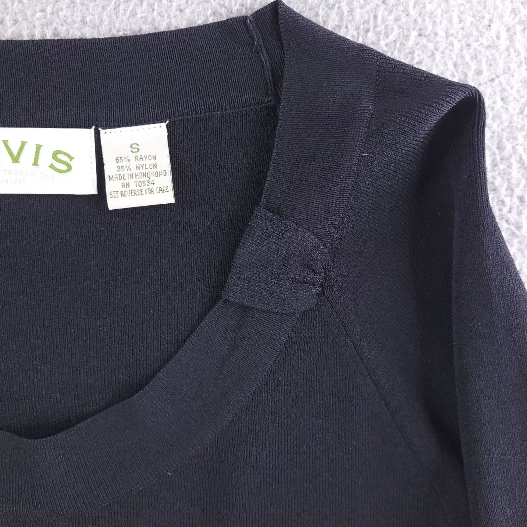 Orvis Orvis Shirt Womens Small Rayon Pullover Top Black Long Sleeve Blouse Size S / US 4 / IT 40 - 4 Thumbnail