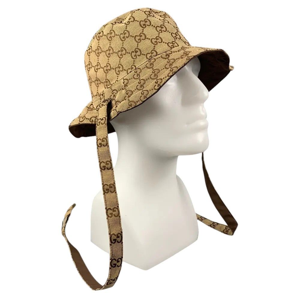 Gucci GG Monogram Stripe Reversible Bucket Hat