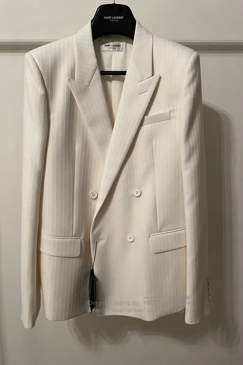 Saint Laurent Paris Saint Laurent Paris Double-breasted, white suit jacket Size US S / EU 44-46 / 1 - 1 Thumbnail