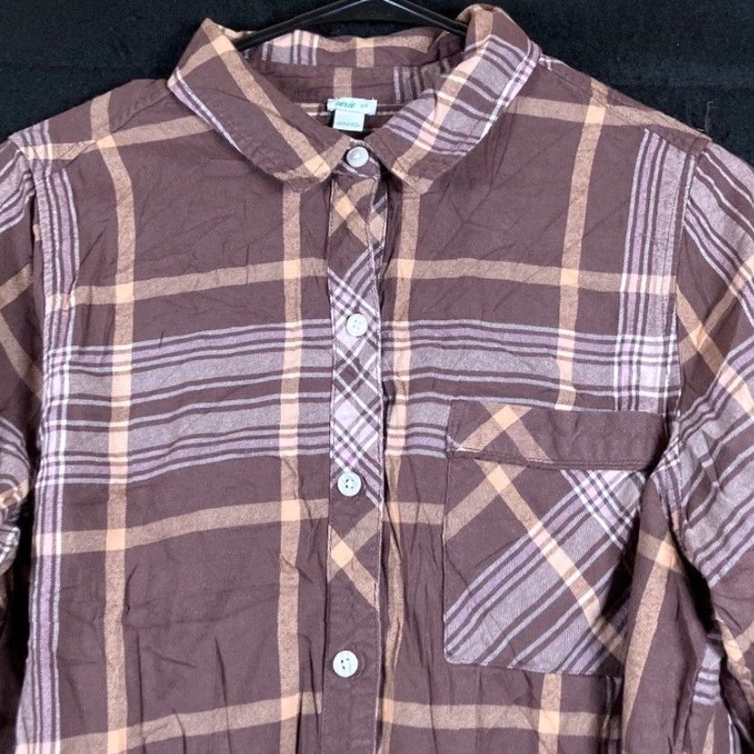 Vintage Aerie Womens Shirt Brown Plaid Collared Button-Down Long Sleeve Small Size S / US 4 / IT 40 - 2 Thumbnail