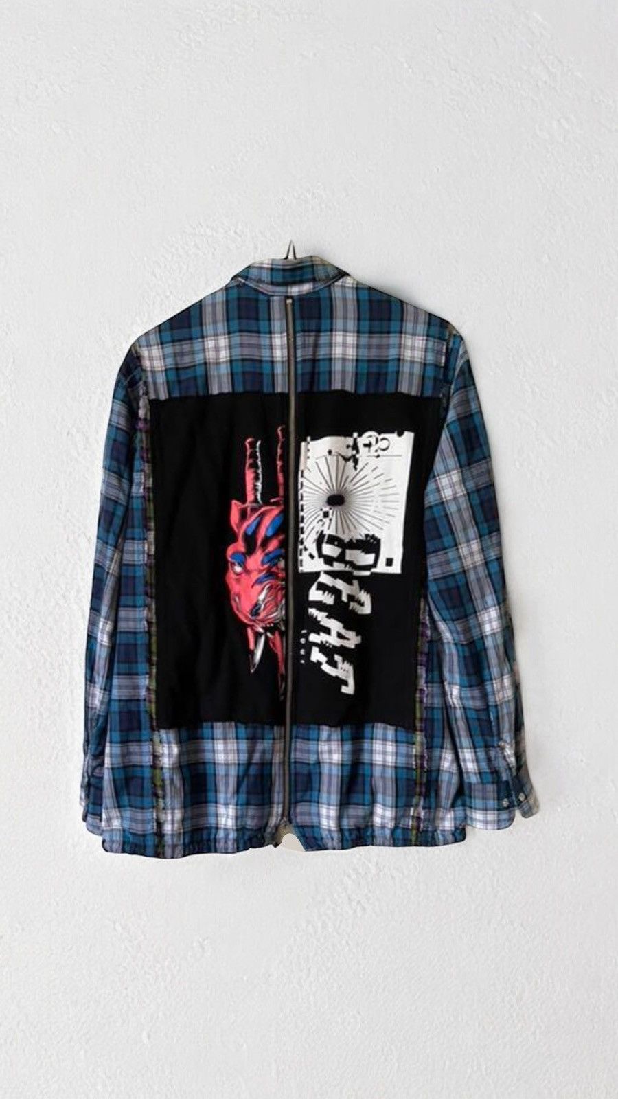 Designer × Diesel × Vintage DIESEL PATCHWORK CHECKED PLAID SHIRT FLANNEL ARTWORK y2k Size US M / EU 48-50 / 2 - 2 Thumbnail