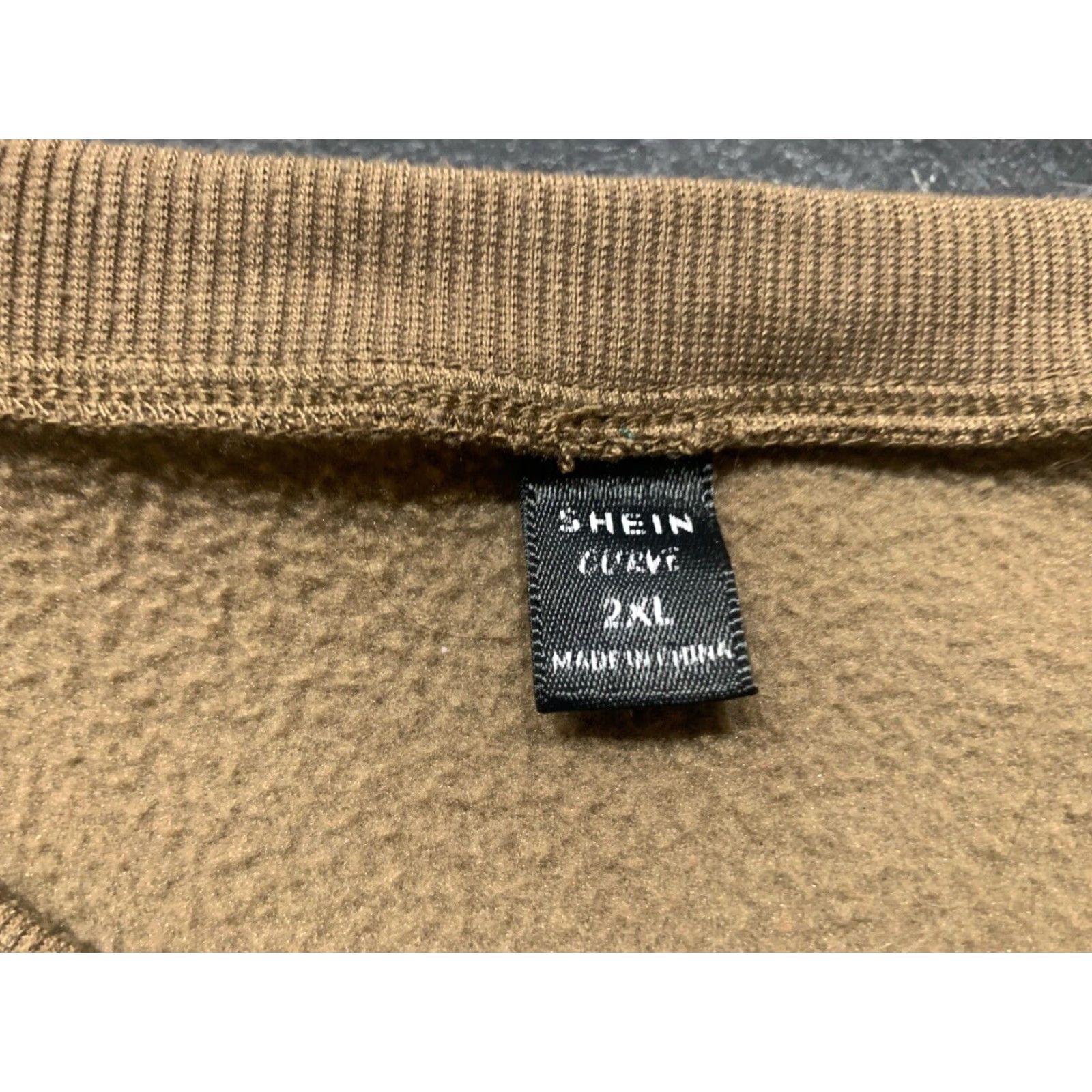 Shein Shein Women Plus Size Sweatshirt 2XL Brown Jersey Crew Neck Pullover Casual Lightweight Winter Spring Size XXL / US 16-18 / IT 52-54 - 3 Thumbnail