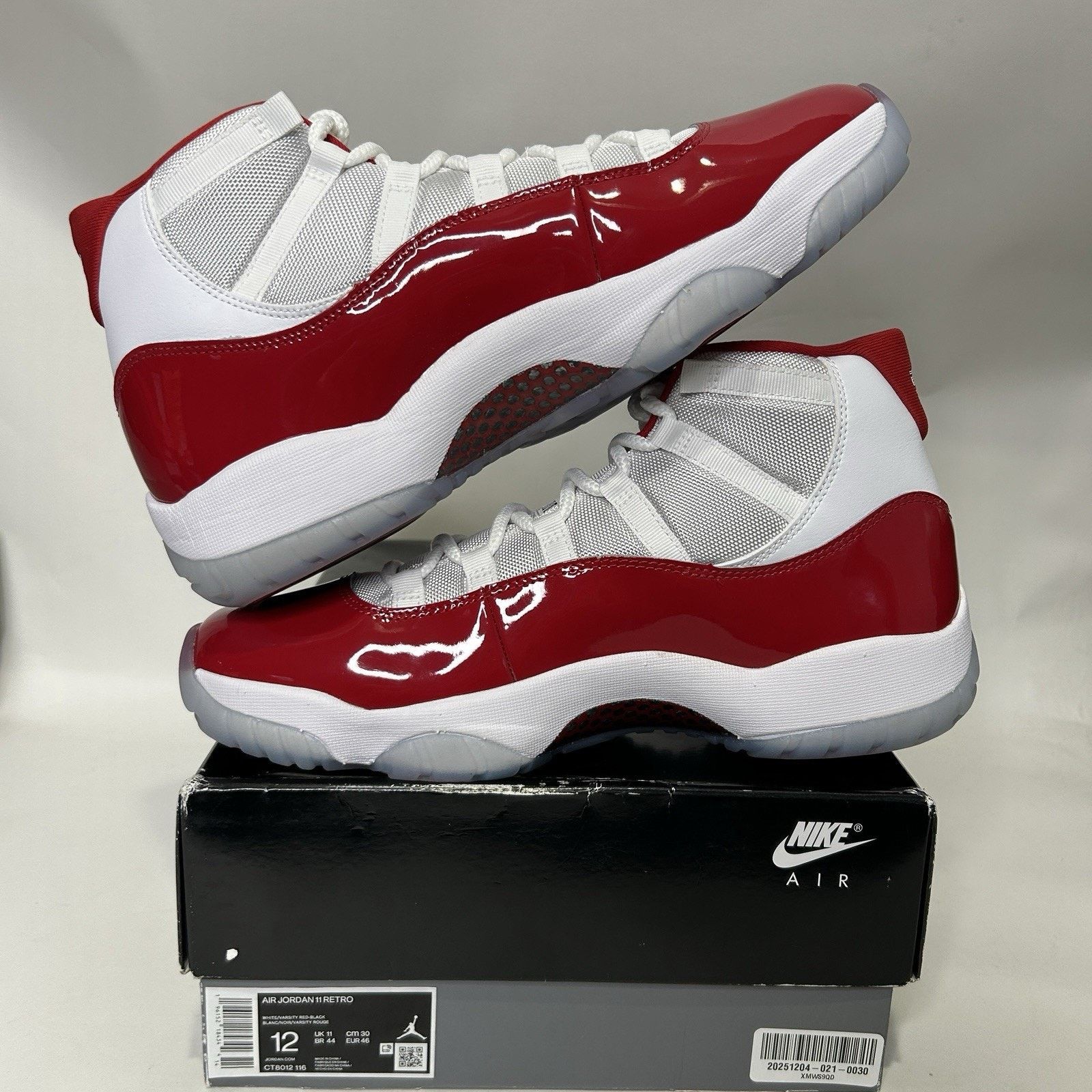 Jordan Brand Nike Air Jordan 11 High Retro “Cherry/Varsity Red White” Size US 12 / EU 45 - 3 Thumbnail