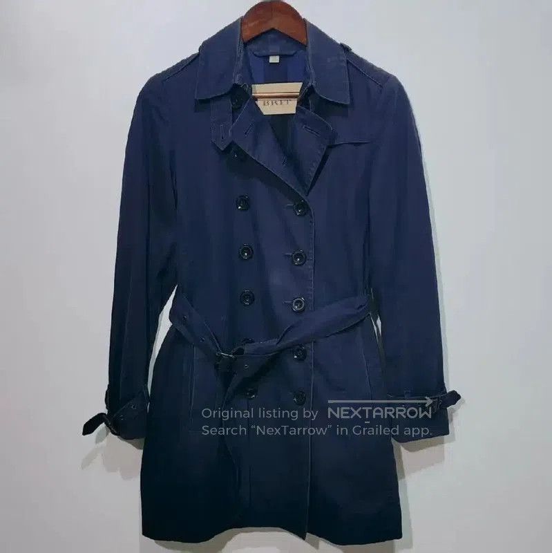 Burberry Burberry Women's Navy Cotton Trench Coat. Size L / US 10 / IT 46 - 1 Thumbnail