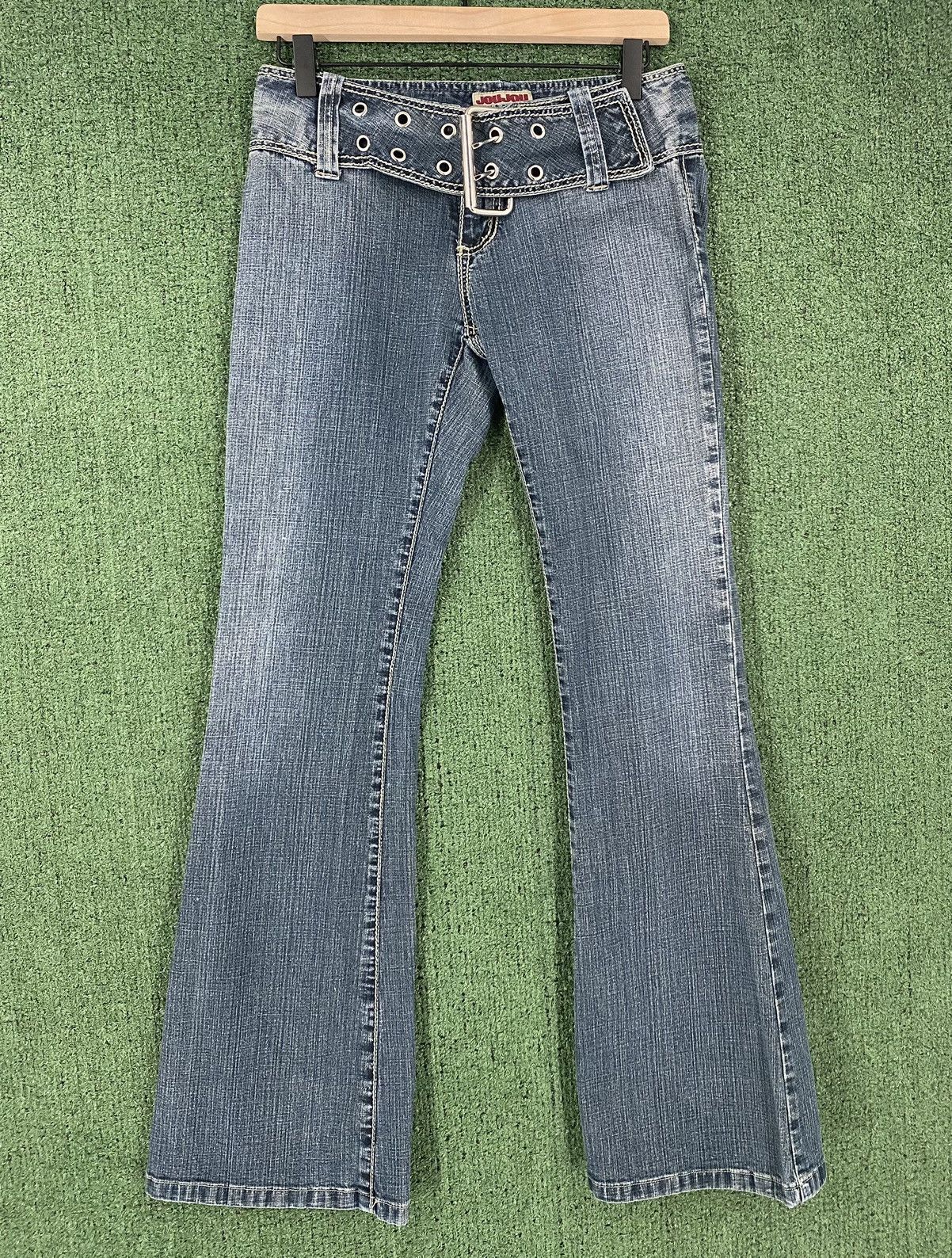 Other Vintage Y2K JouJou Bellbottom Flare Belted Jeans 28” Waist Size 28" / US 6 / IT 42 - 1 Thumbnail