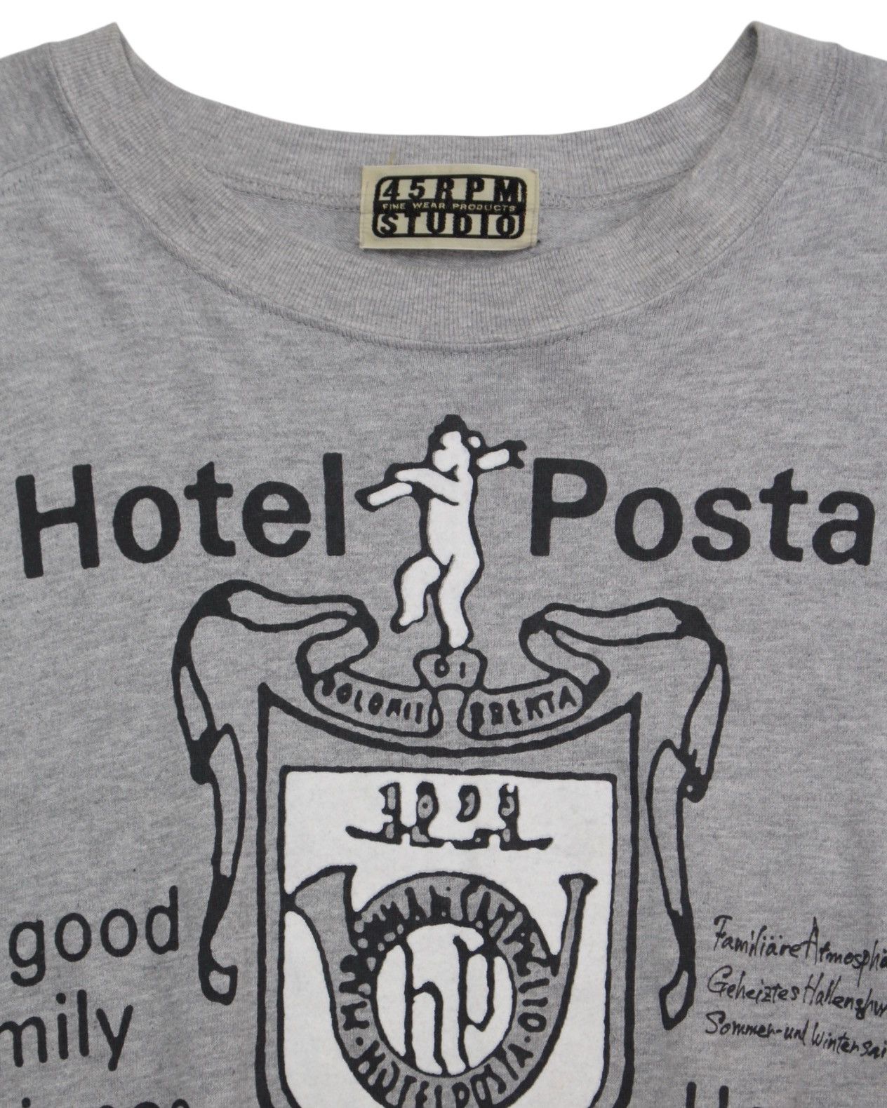 45rpm 2000S 45RPM STUDIO “HOTEL POSTA” CREST GRAPHIC SWEATSHIRT Size US L / EU 52-54 / 3 - 3 Thumbnail